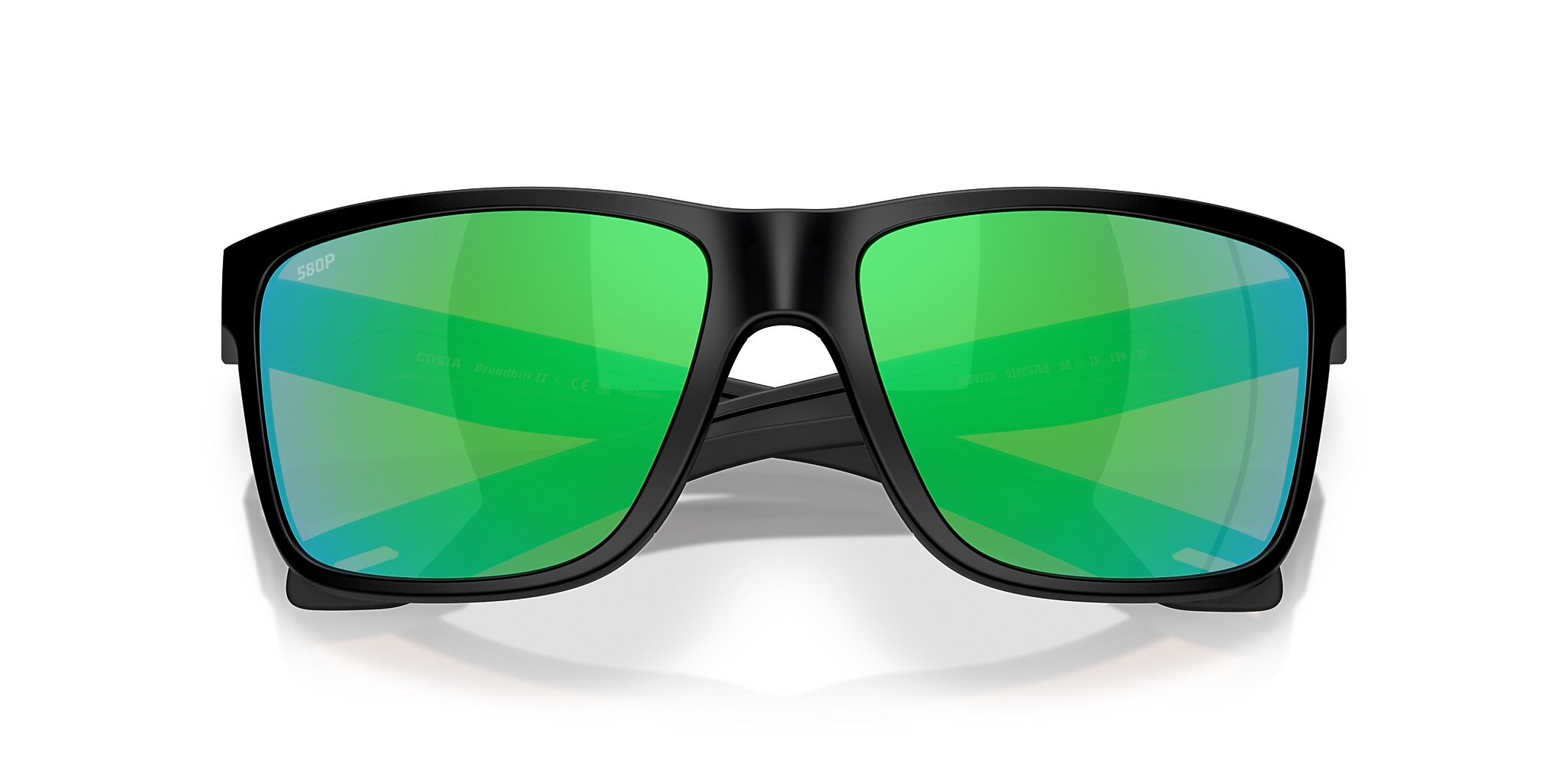 Costa Broadbill II L (58-15) with Green Mirror lenses and Matte