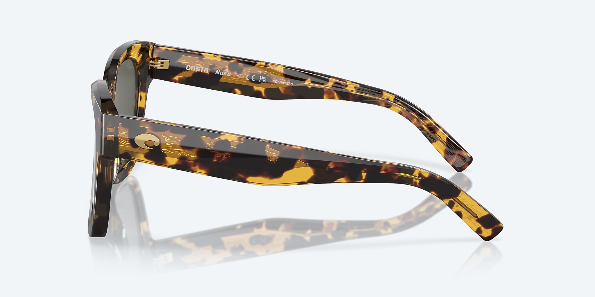 Sunglasses Costa Nusa XL (54-19) with Gray lens and Tortoise frame Image 3 of 7