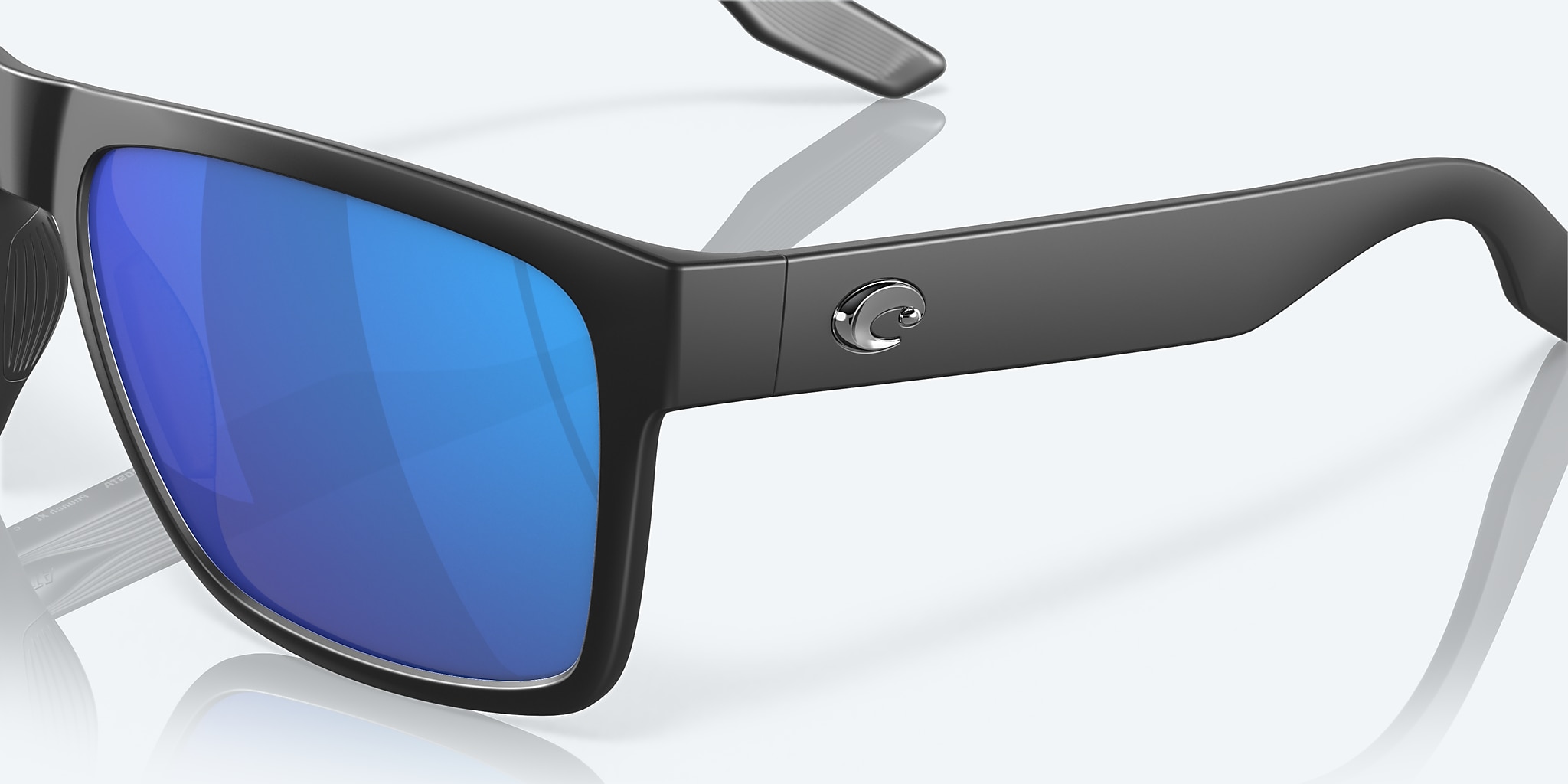 Sunglasses Costa Paunch XL XXL (59-18) with Blue Mirror lens and Matte Black frame Image 6 of 7 Sunglasses Costa Paunch XL XXL (59-18) with Blue Mirror lens and Matte Black frame Image 6 of 7