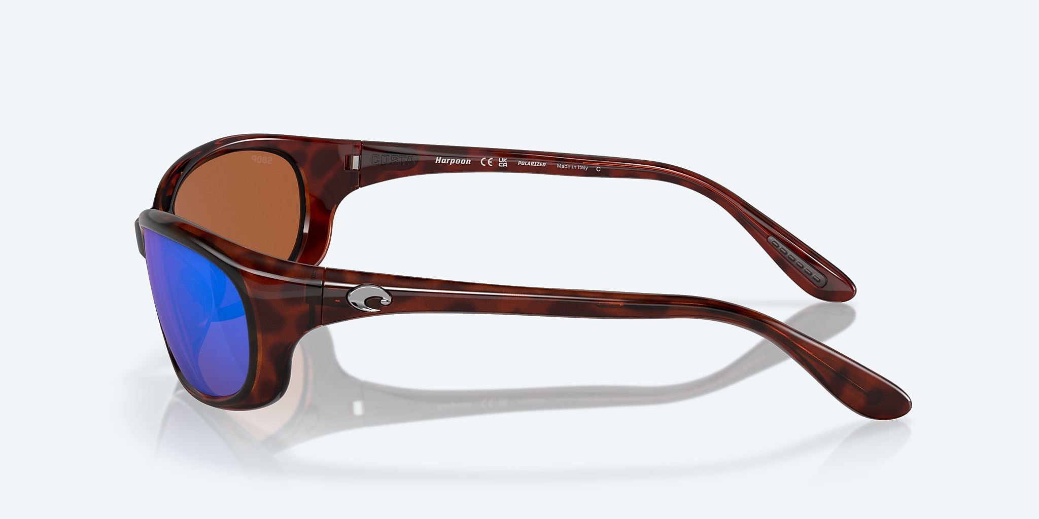 Sunglasses Costa Harpoon S (61-18) with Green Mirror lens and Tortoise frame Image 3 of 7 Sunglasses Costa Harpoon S (61-18) with Green Mirror lens and Tortoise frame Image 3 of 7