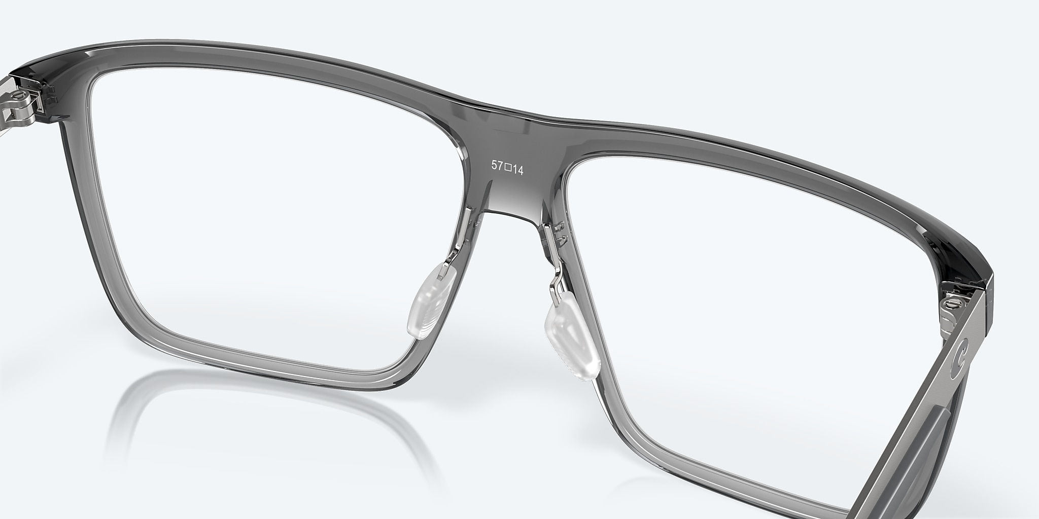 Eyeglasses Costa Pacific Rise 430 L (57-14) with Demo Lens lens and Smoke Crystal frame Image 7 of 7 Eyeglasses Costa Pacific Rise 430 L (57-14) with Demo Lens lens and Smoke Crystal frame Image 7 of 7