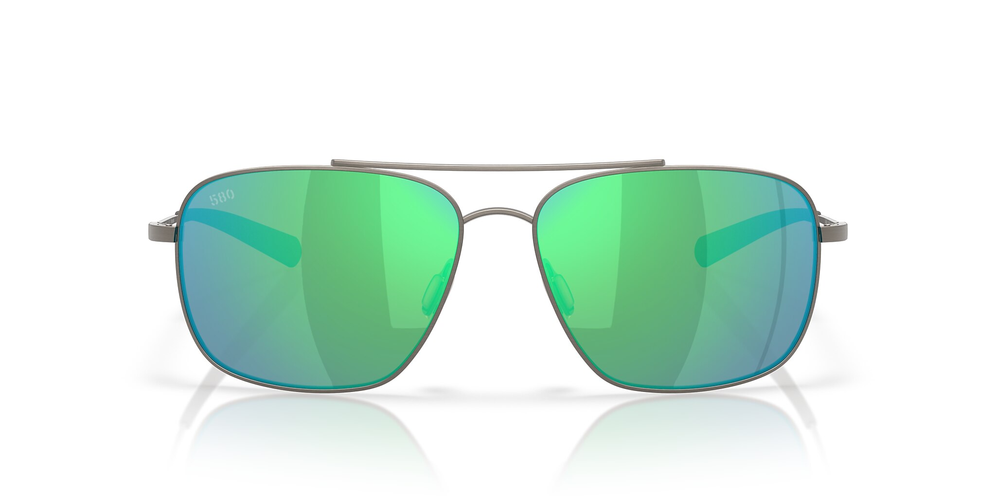 Costa Canaveral XL (59-15) with Green Mirror lenses and Brushed