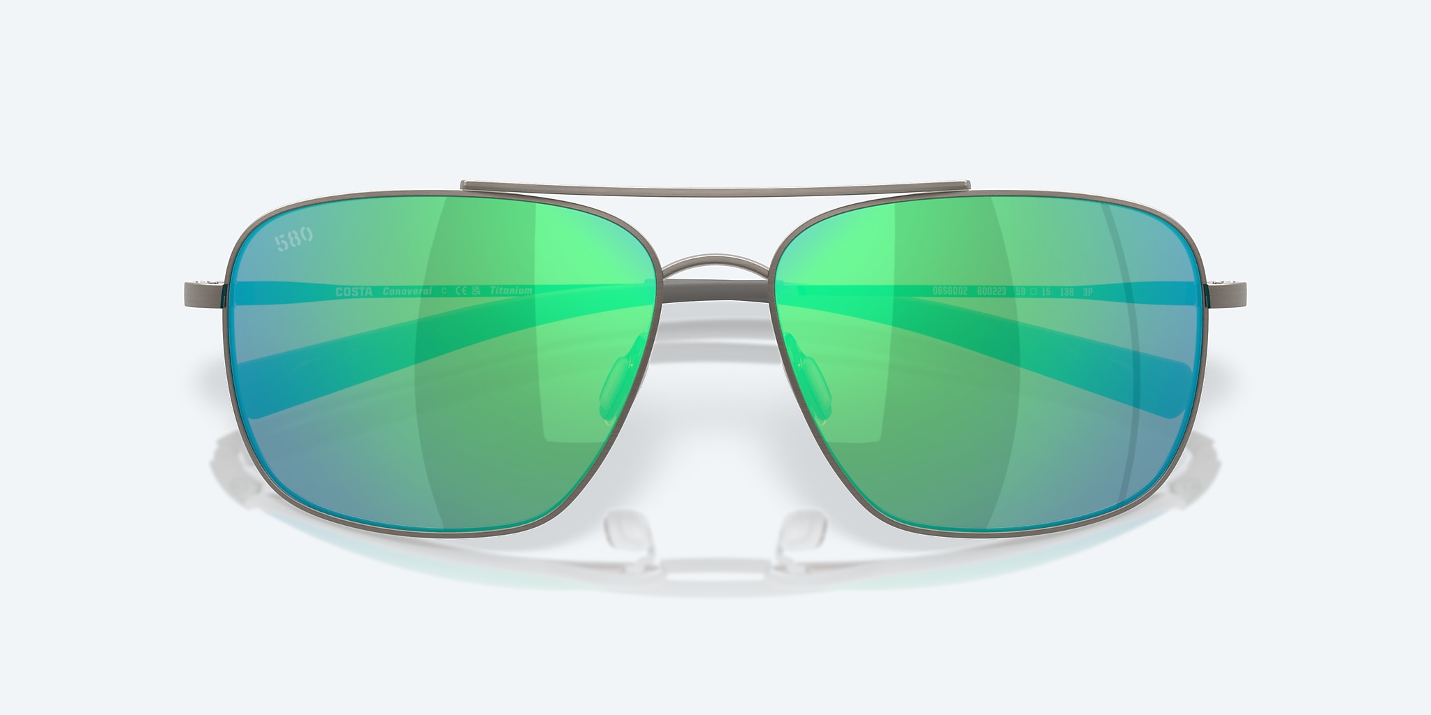 Sunglasses Costa Canaveral XL (59-15) with Green Mirror lens and Brushed Gunmetal frame Image 5 of 7 Sunglasses Costa Canaveral XL (59-15) with Green Mirror lens and Brushed Gunmetal frame Image 5 of 7