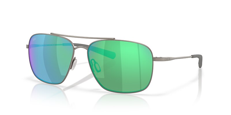 Costa Canaveral XL (59-15) with Green Mirror lenses and Brushed