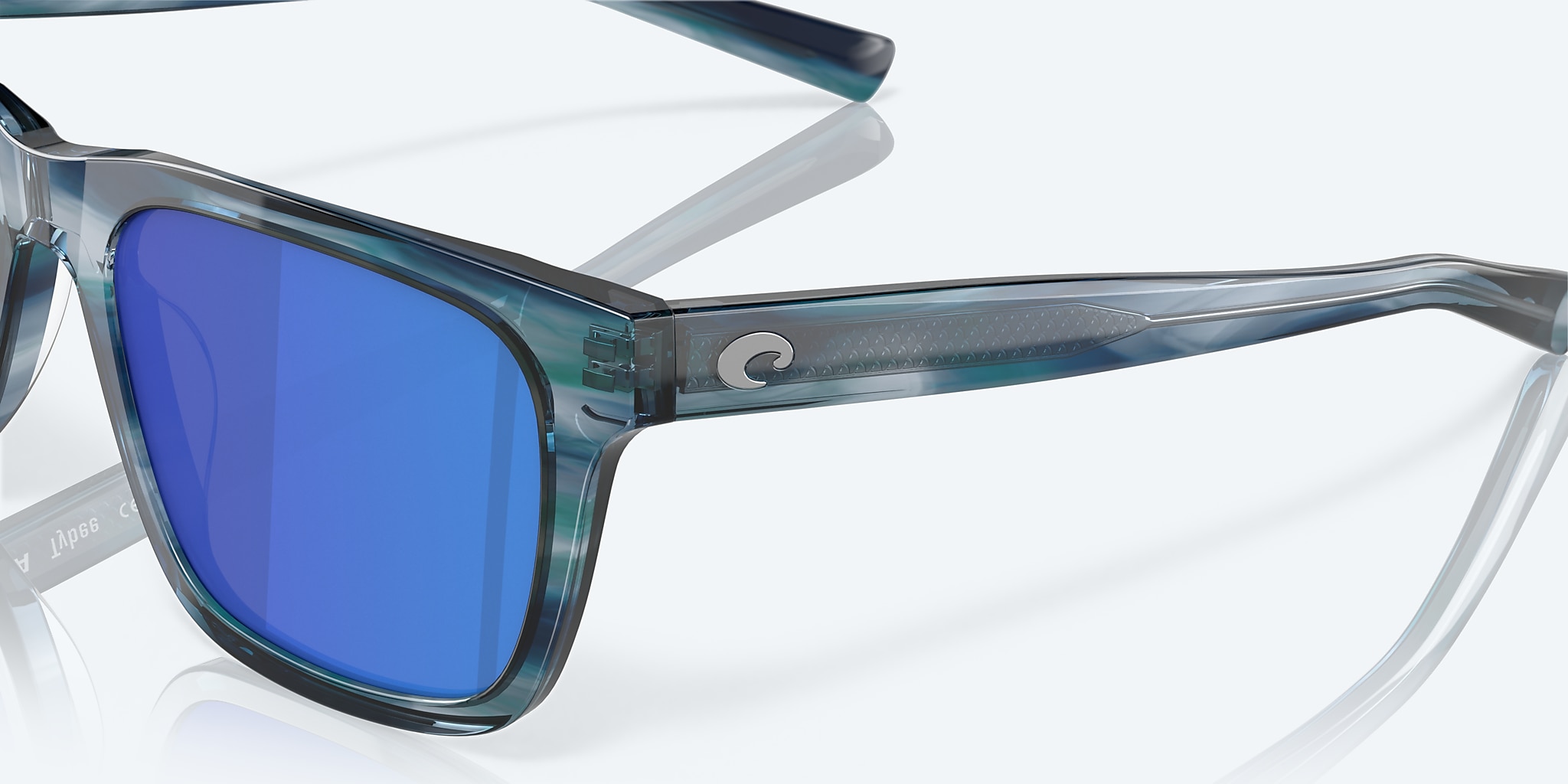 Sunglasses Costa Tybee M (55-19) with Blue Mirror lens and Ocean Currents frame Image 6 of 7 Sunglasses Costa Tybee M (55-19) with Blue Mirror lens and Ocean Currents frame Image 6 of 7