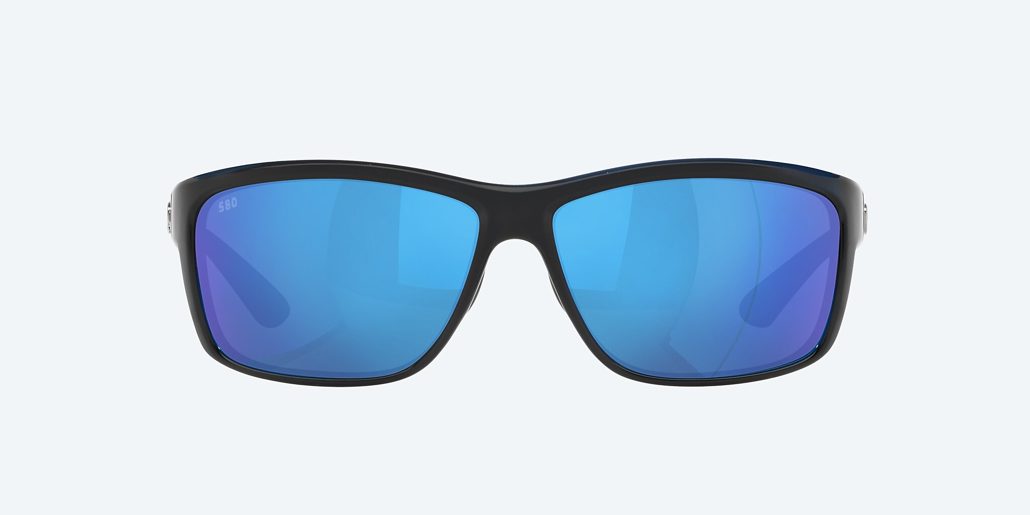 Sunglasses Costa Mag Bay XL (63-13) with Blue Mirror lens and Shiny Black frame Image 2 of 4