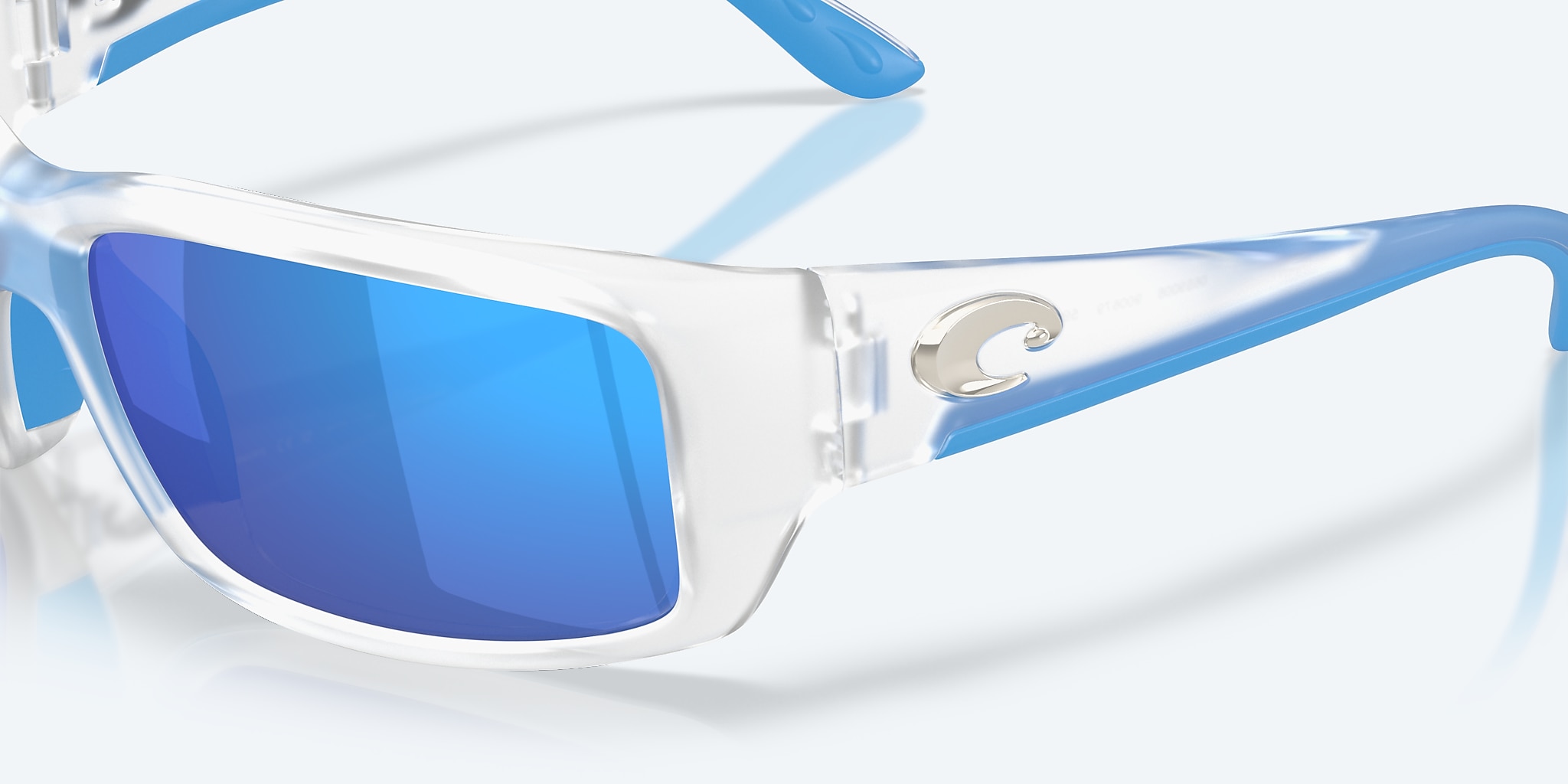 Sunglasses Costa Fantail M (59-14) with Blue Mirror lens and Matte Clear frame Image 6 of 7 Sunglasses Costa Fantail M (59-14) with Blue Mirror lens and Matte Clear frame Image 6 of 7