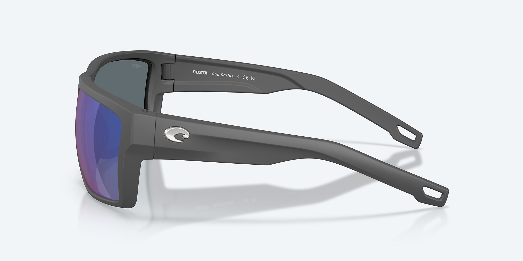Sunglasses Costa San Carlos L (61-16) with Blue Mirror lens and Netplus Dark Gray frame Image 3 of 7