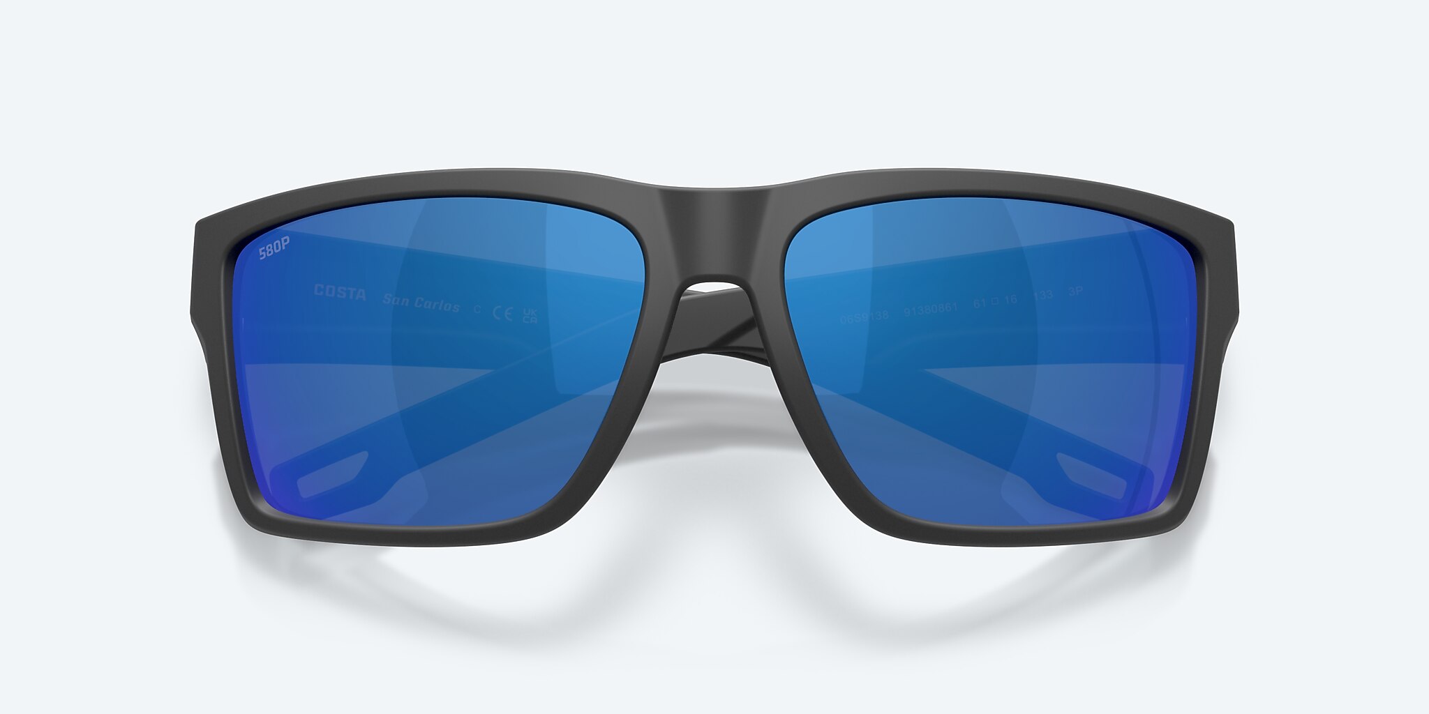 Sunglasses Costa San Carlos L (61-16) with Blue Mirror lens and Netplus Dark Gray frame Image 5 of 7