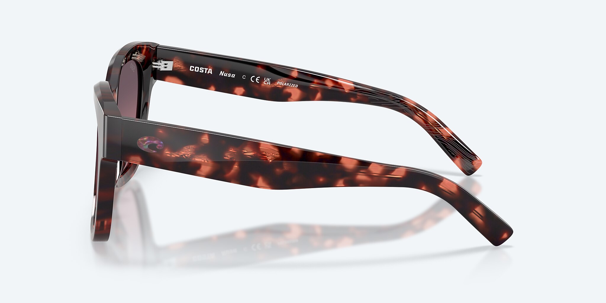 Lunettes de soleil Costa Nusa XL (54-19) avec Dégradé Rose verre et Écaille de tortue coucher de soleil monture Image 3 de 7