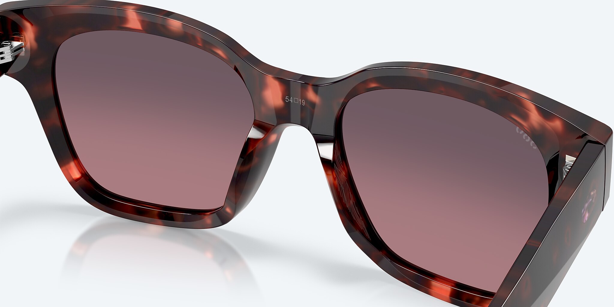 Lunettes de soleil Costa Nusa XL (54-19) avec Dégradé Rose verre et Écaille de tortue coucher de soleil monture Image 7 de 7