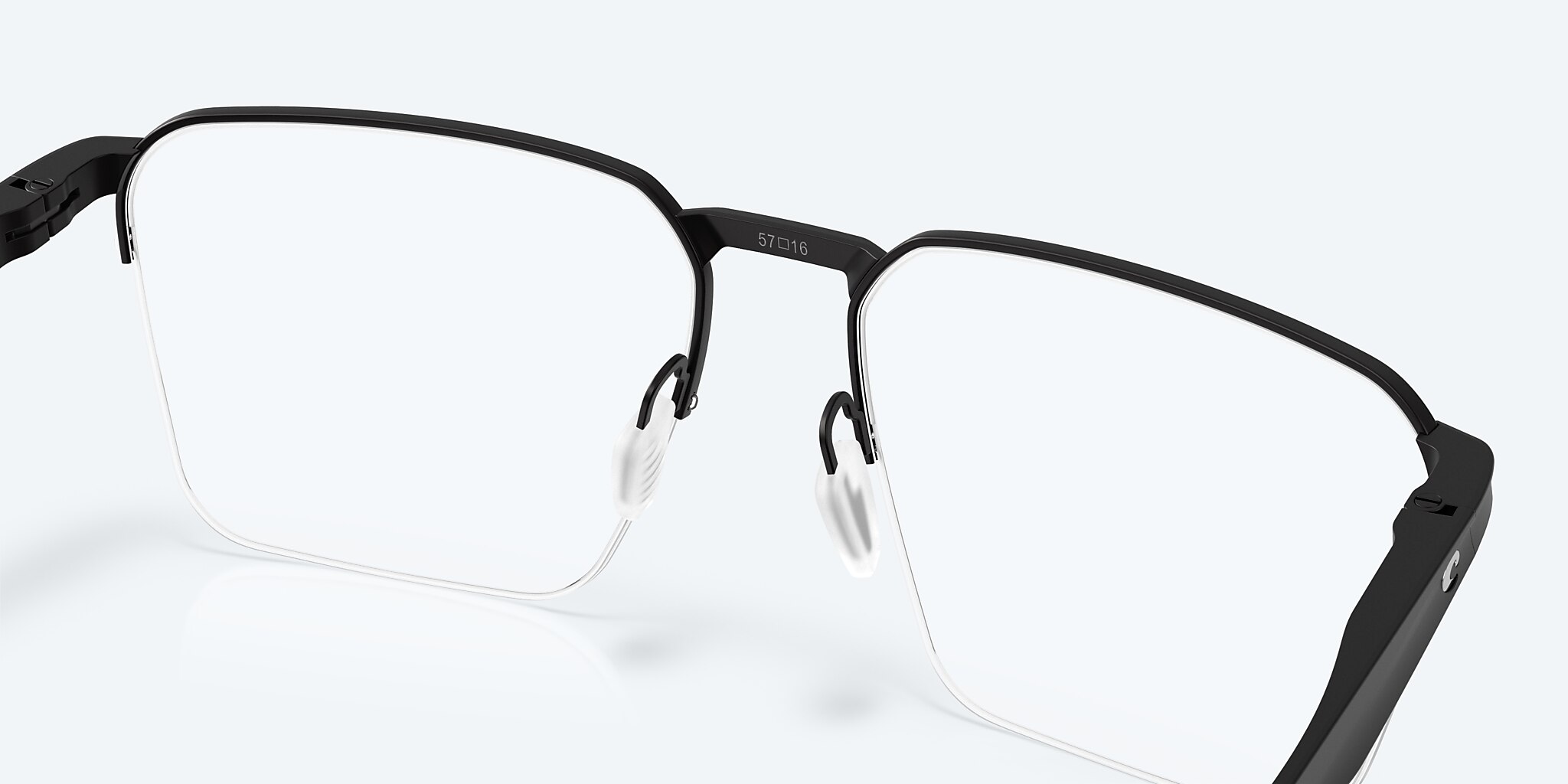 Eyeglasses Costa Bimini Road 610 L (57-16) with DEMO LENS lens and Matte Black frame Image 7 of 7