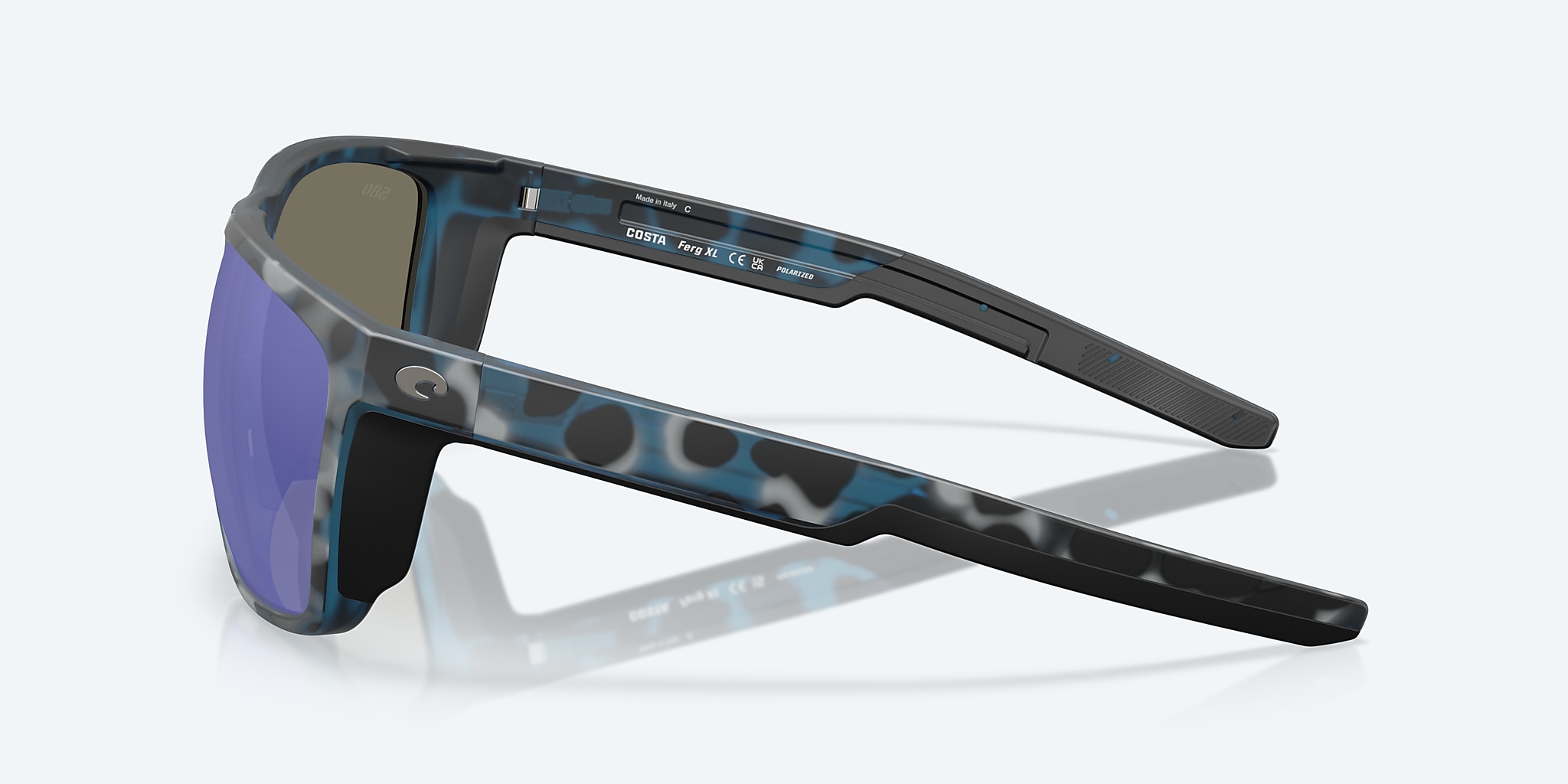 Sunglasses Costa Ferg XL XXL (62-16) with Blue Mirror lens and Deep Water Camo frame Image 3 of 8 Sunglasses Costa Ferg XL XXL (62-16) with Blue Mirror lens and Deep Water Camo frame Image 3 of 8