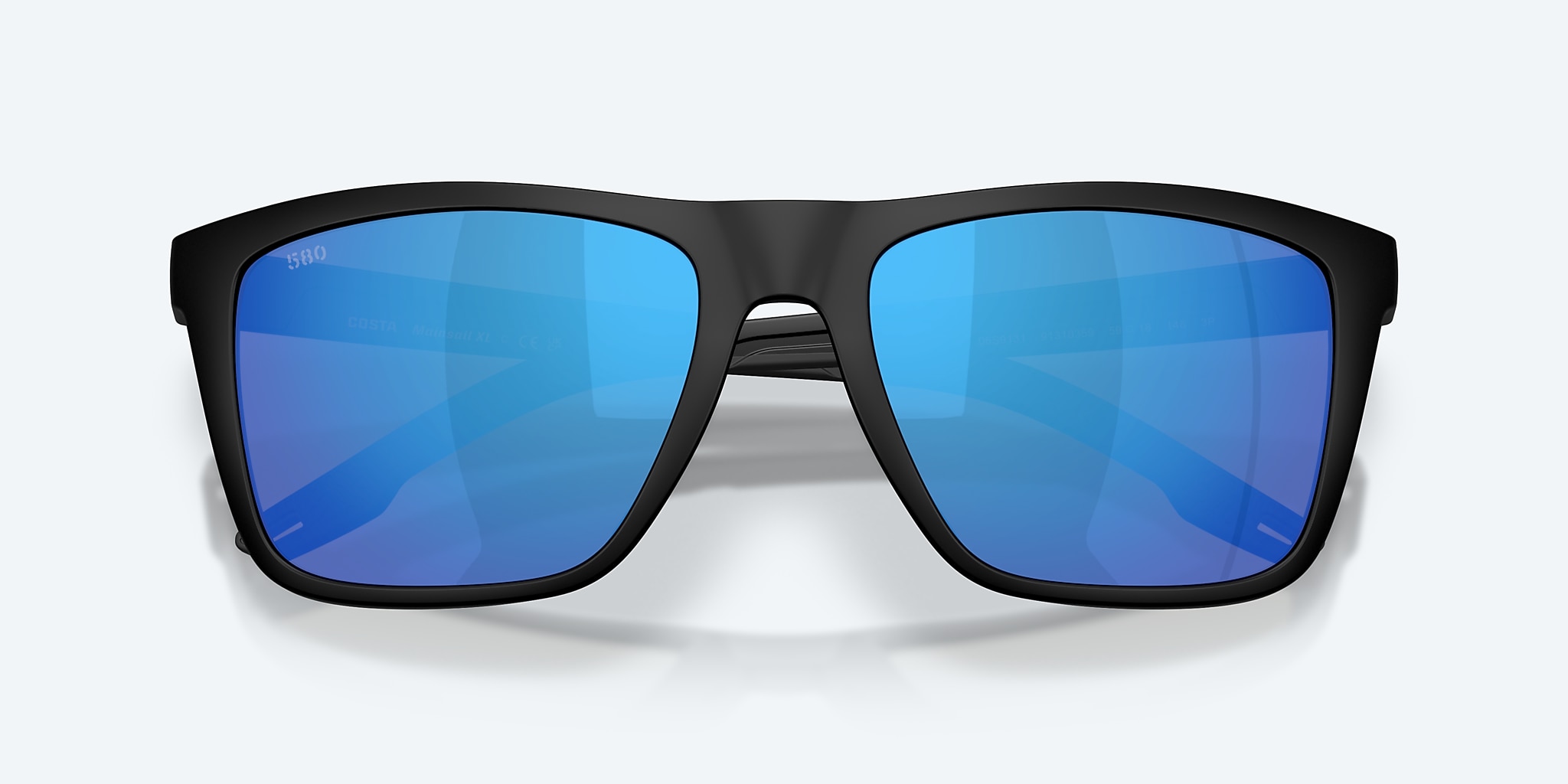 Lentes de Sol Costa Mainsail XL XXL (59-18) con Azul Espejeado lente y Negro Mate montura Imagen 5 de 8 Lentes de Sol Costa Mainsail XL XXL (59-18) con Azul Espejeado lente y Negro Mate montura Imagen 5 de 8