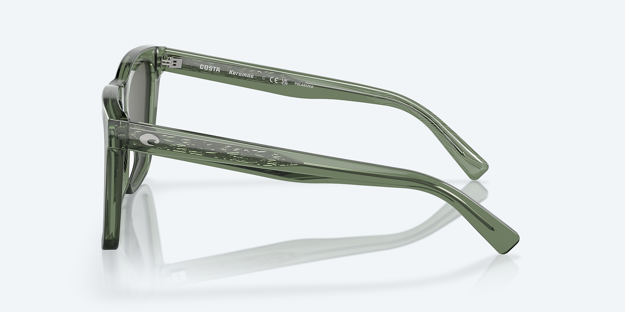 Sunglasses Costa Keramas L (54-19) with Gray lens and Olive frame Image 3 of 7 Sunglasses Costa Keramas L (54-19) with Gray lens and Olive frame Image 3 of 7