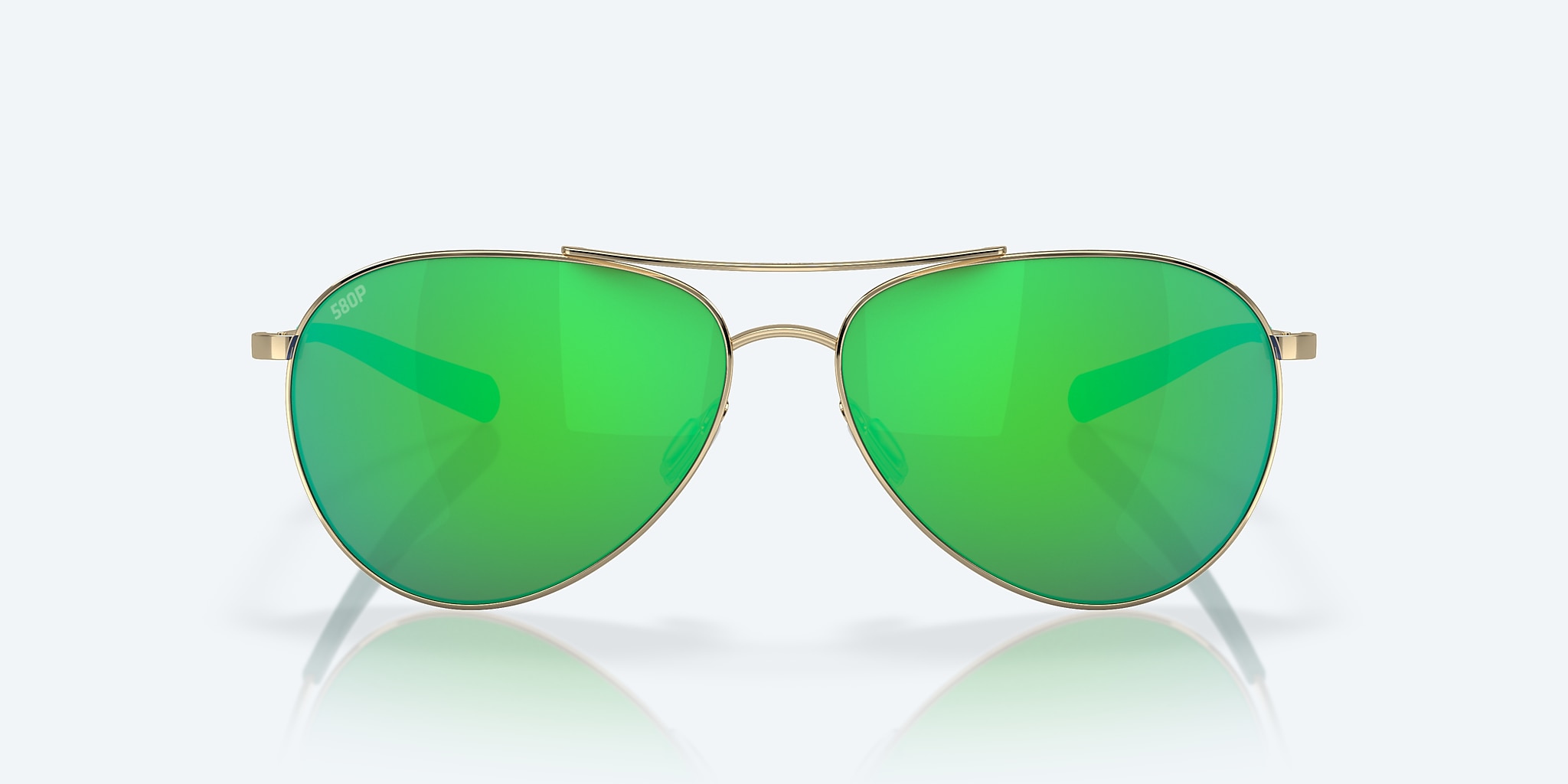 Sunglasses Costa Piper L (58-14) with Green Mirror lens and Shiny Gold frame Image 2 of 7 Sunglasses Costa Piper L (58-14) with Green Mirror lens and Shiny Gold frame Image 2 of 7