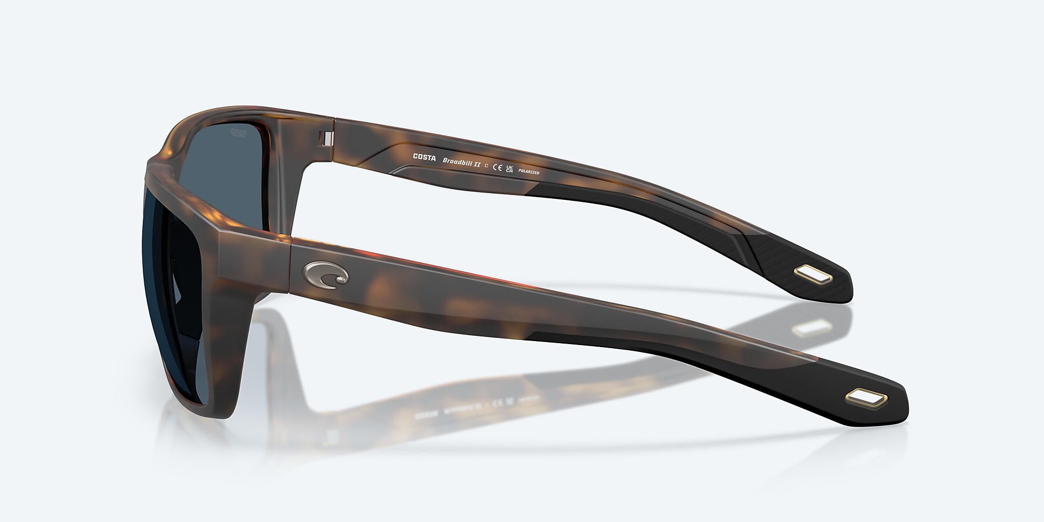 Sunglasses Costa Broadbill II L (58-15) with Gray lens and Matte Tortoise frame Image 3 of 7 Sunglasses Costa Broadbill II L (58-15) with Gray lens and Matte Tortoise frame Image 3 of 7