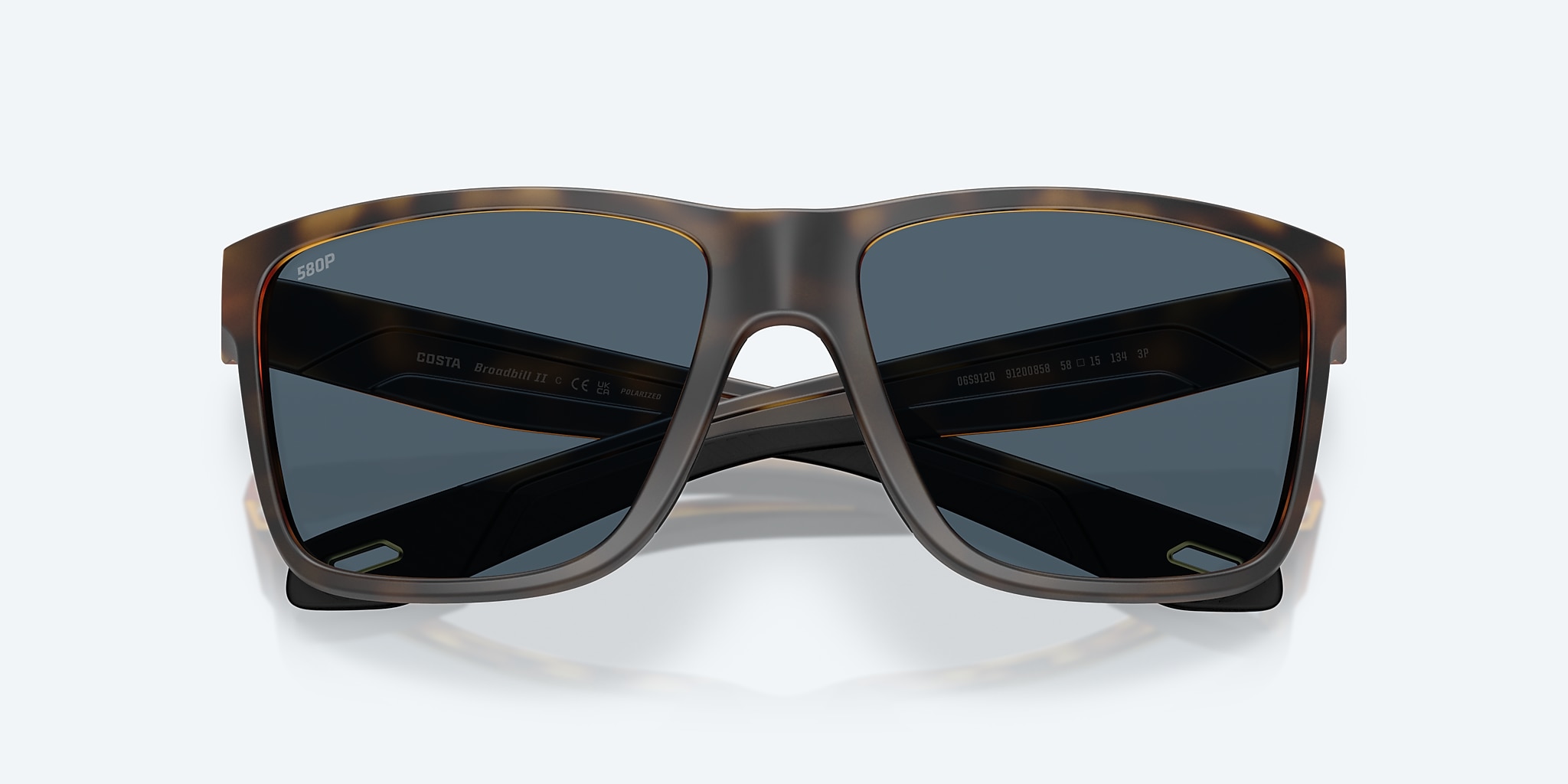 Sunglasses Costa Broadbill II L (58-15) with Gray lens and Matte Tortoise frame Image 5 of 7 Sunglasses Costa Broadbill II L (58-15) with Gray lens and Matte Tortoise frame Image 5 of 7