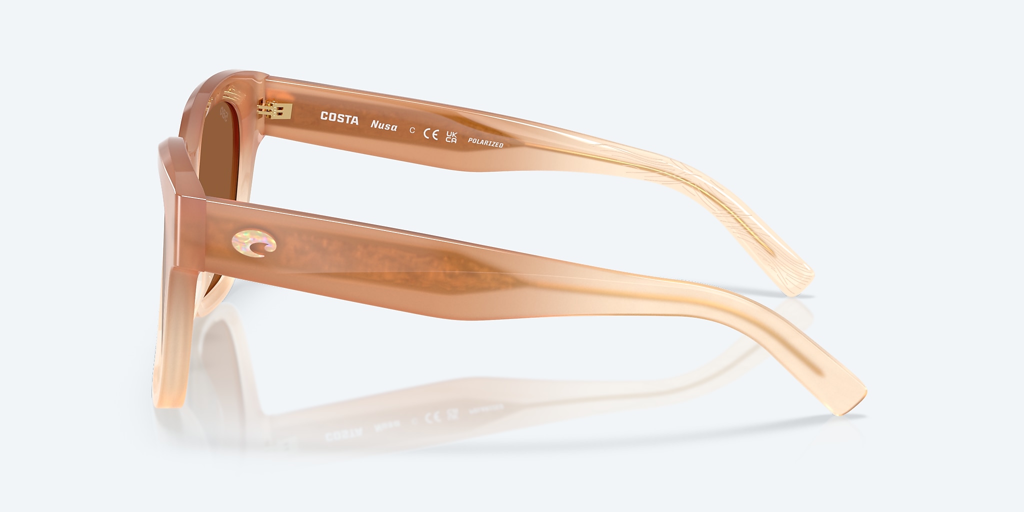 Sunglasses Costa Nusa XL (54-19) with Copper Silver Mirror lens and Sandbar frame Image 3 of 7 Sunglasses Costa Nusa XL (54-19) with Copper Silver Mirror lens and Sandbar frame Image 3 of 7