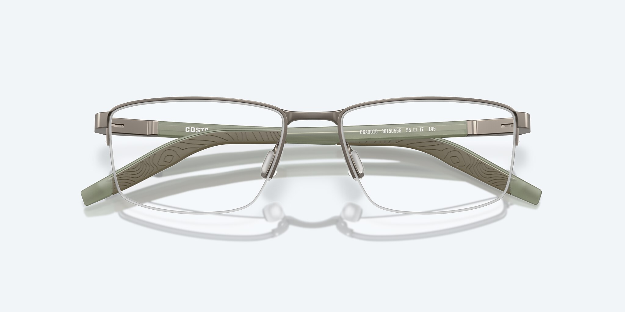 Eyeglasses Costa Bimini Road 310 M (55-17) with DEMO LENS lens and Matt Light Gold Gunmetal frame Image 5 of 7