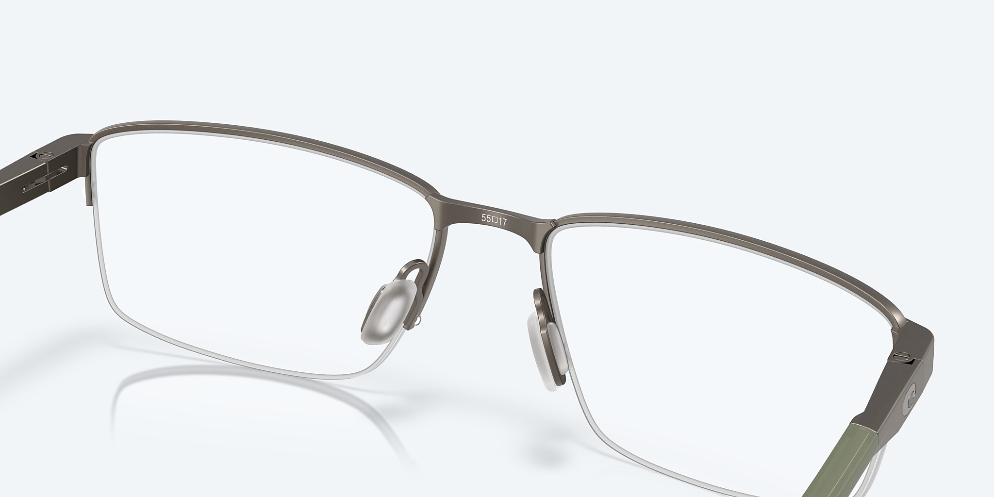 Eyeglasses Costa Bimini Road 310 M (55-17) with DEMO LENS lens and Matt Light Gold Gunmetal frame Image 7 of 7