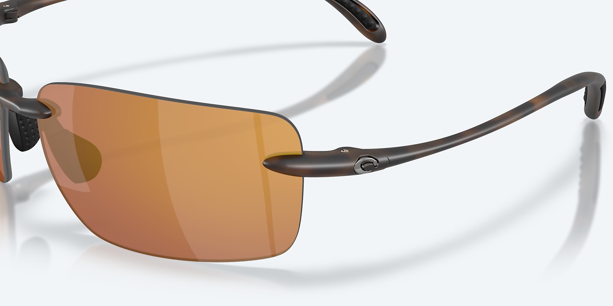 Sunglasses Costa Gulf Shore  (66-15) with Gold Mirror lens and Matte Tortoise frame Image 6 of 7