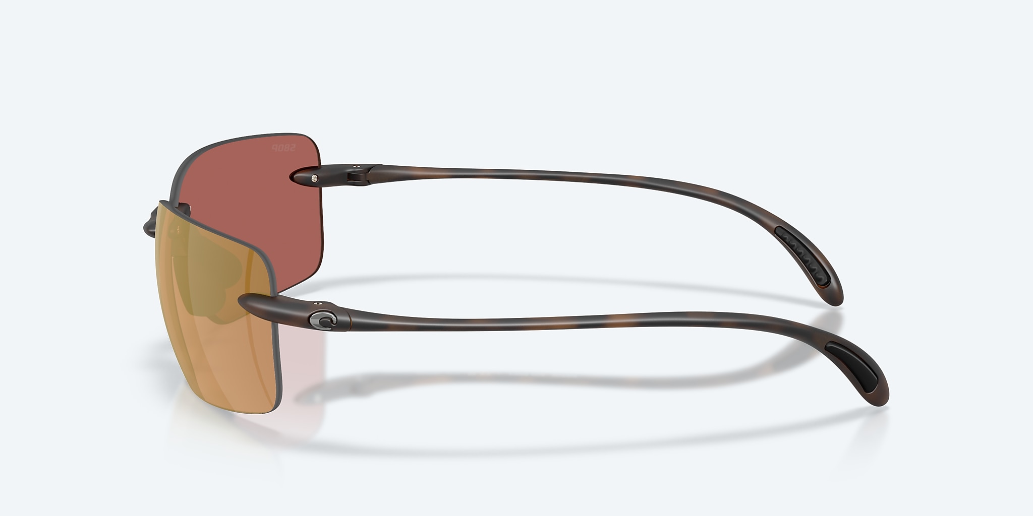 Sunglasses Costa Gulf Shore  (66-15) with Gold Mirror lens and Matte Tortoise frame Image 3 of 7