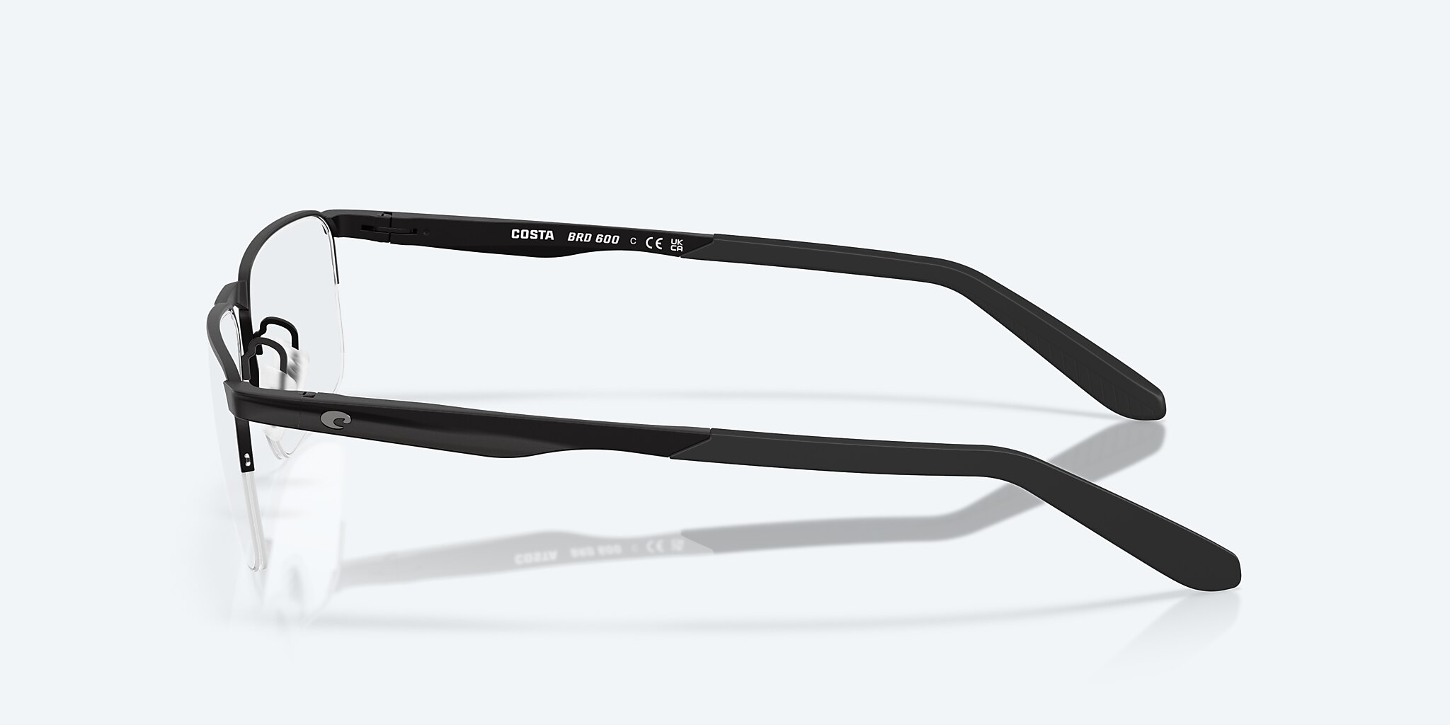Eyeglasses Costa Bimini Road 600 L (57-16) with DEMO LENS lens and Matte Black frame Image 3 of 7