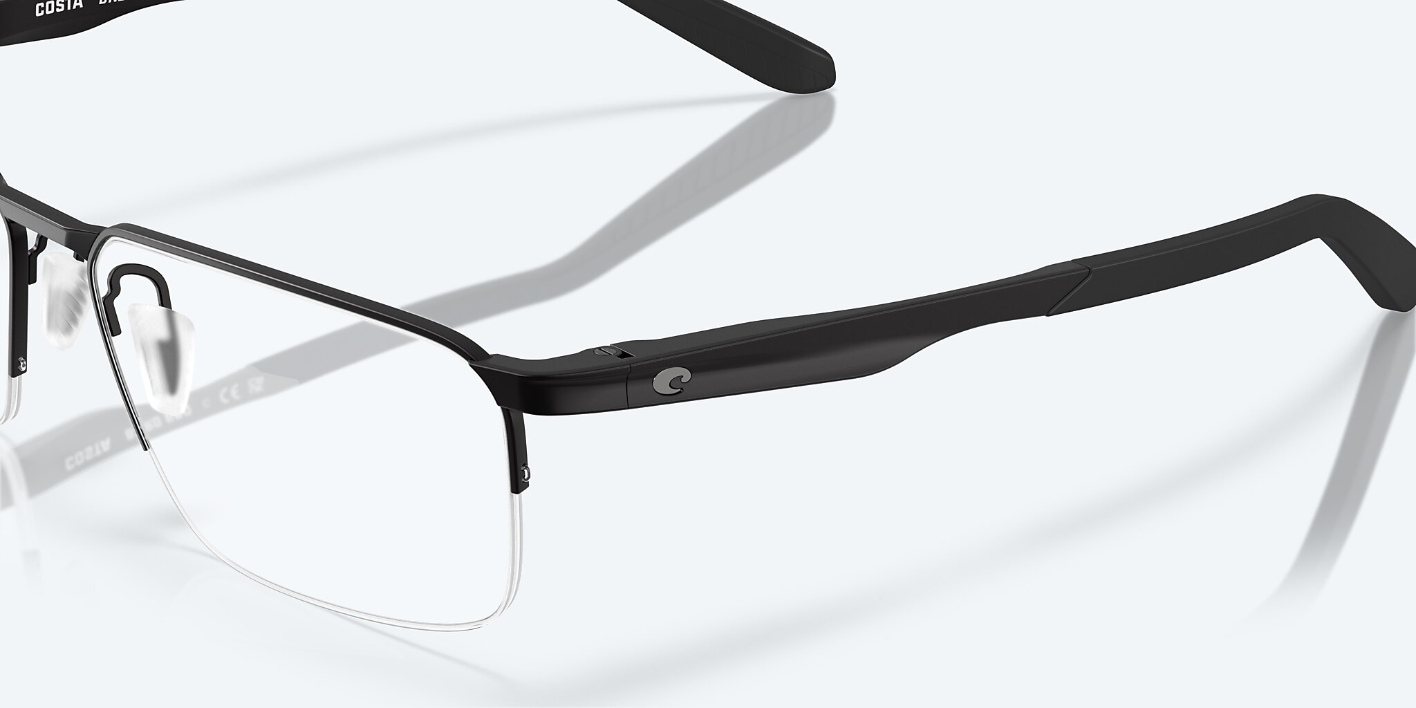 Eyeglasses Costa Bimini Road 600 L (57-16) with DEMO LENS lens and Matte Black frame Image 6 of 7