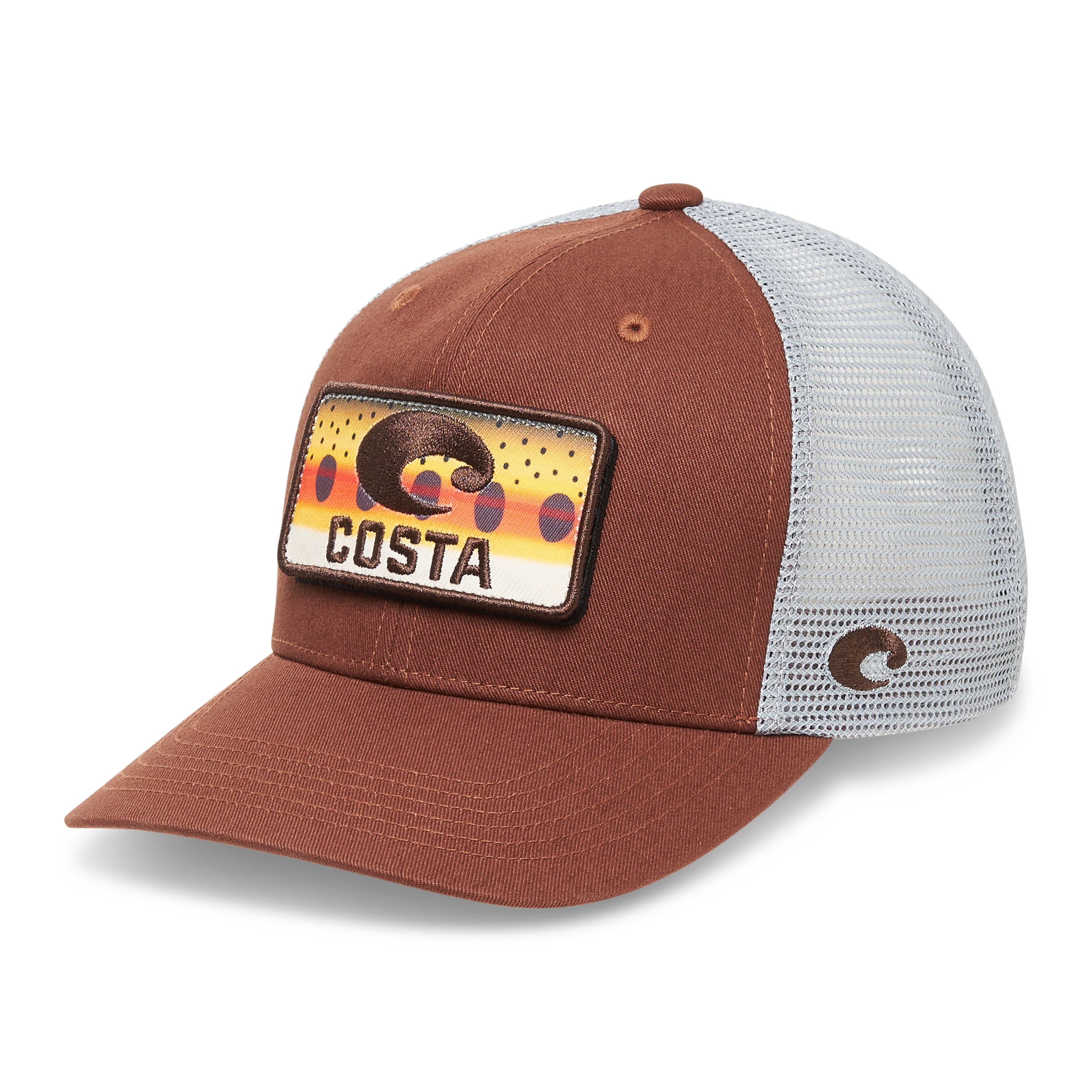 Casquette Camionneur Simms Fishing Products - Marron, Toile Et Mesh, Taille Ajustable