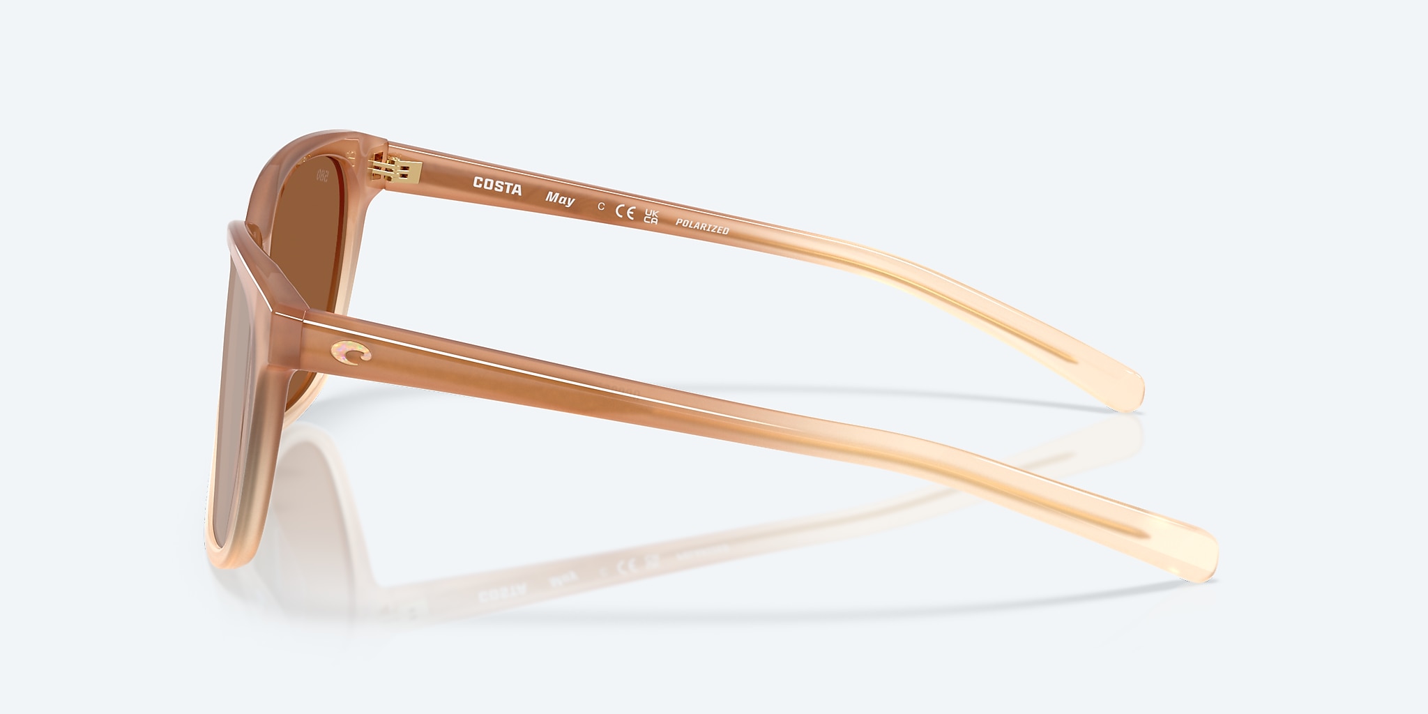 Sunglasses Costa May M (57-15) with Copper Silver Mirror lens and Sandbar frame Image 3 of 7 Sunglasses Costa May M (57-15) with Copper Silver Mirror lens and Sandbar frame Image 3 of 7