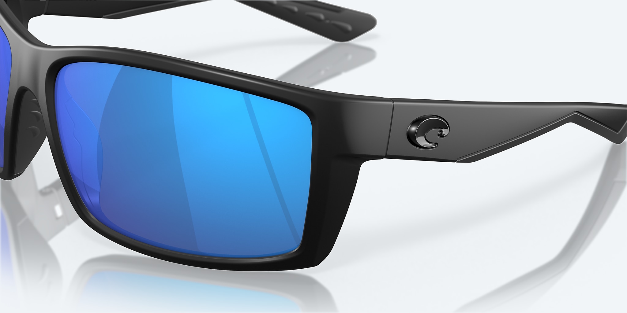 Sunglasses Costa Reefton XL (64-15) with Blue Mirror lens and Blackout frame Image 6 of 7 Sunglasses Costa Reefton XL (64-15) with Blue Mirror lens and Blackout frame Image 6 of 7