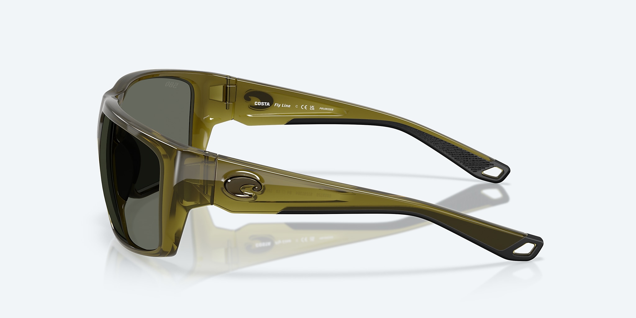 Sunglasses Costa Fly Line L (64-13) with Gray lens and Seagrass frame Image 3 of 7 Sunglasses Costa Fly Line L (64-13) with Gray lens and Seagrass frame Image 3 of 7
