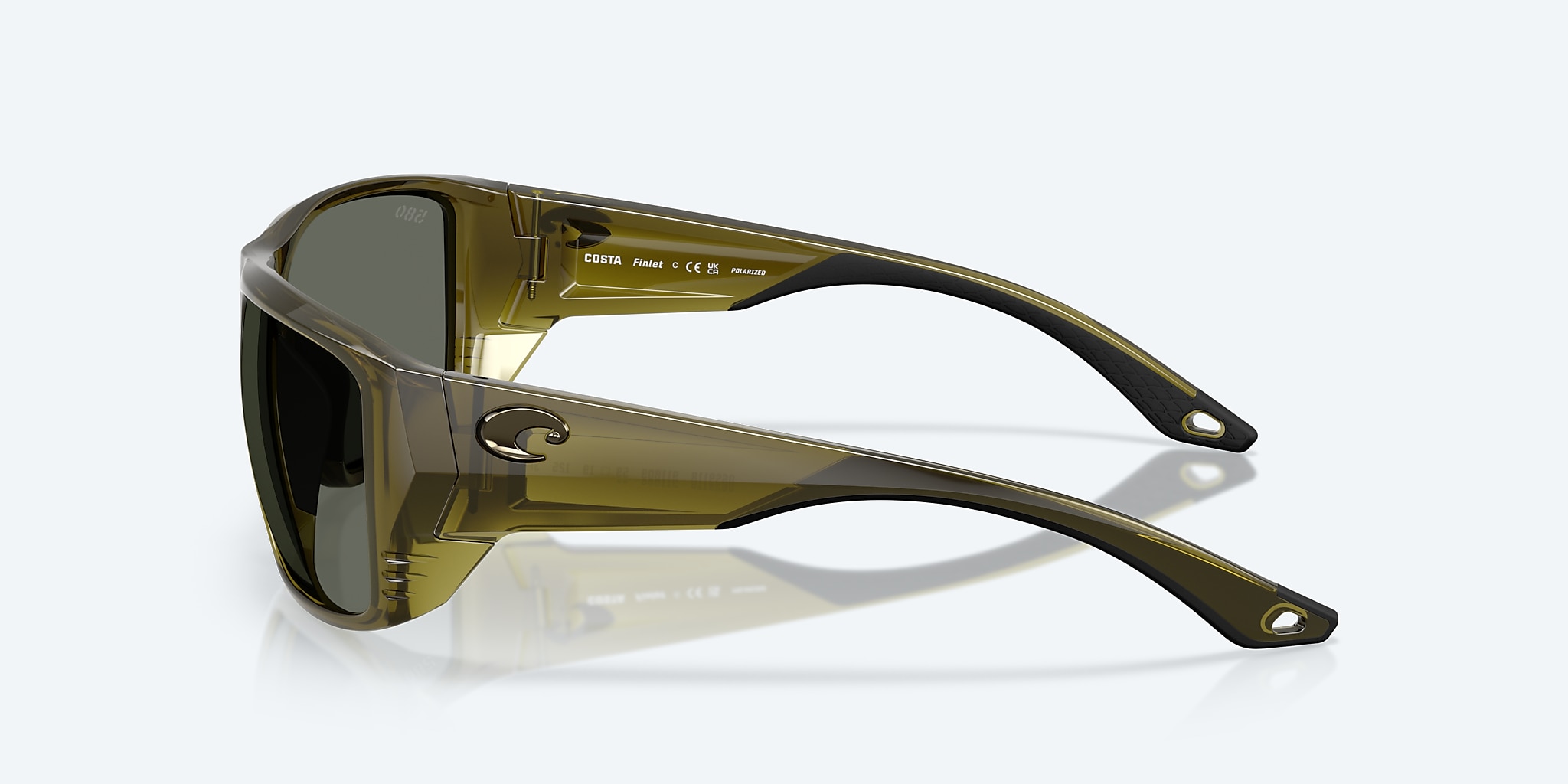Sunglasses Costa Finlet L (59-19) with Gray lens and Seagrass frame Image 3 of 7 Sunglasses Costa Finlet L (59-19) with Gray lens and Seagrass frame Image 3 of 7