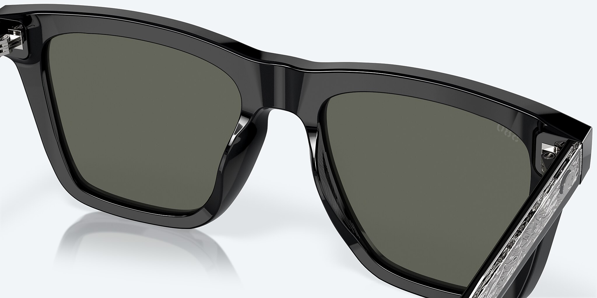 Sunglasses Costa Keramas L (54-19) with Gray lens and Black frame Image 7 of 7 Sunglasses Costa Keramas L (54-19) with Gray lens and Black frame Image 7 of 7