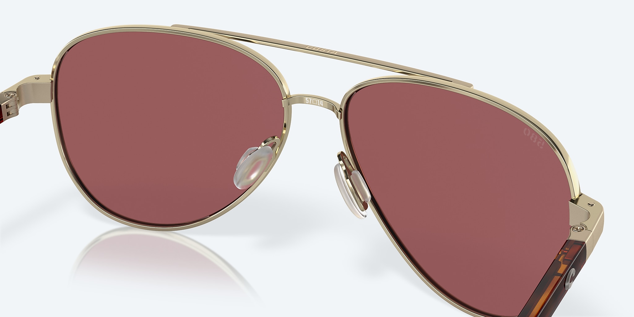 Sunglasses Costa Peli L (57-14) with Gold Mirror lens and Brushed Gold frame Image 7 of 7 Sunglasses Costa Peli L (57-14) with Gold Mirror lens and Brushed Gold frame Image 7 of 7