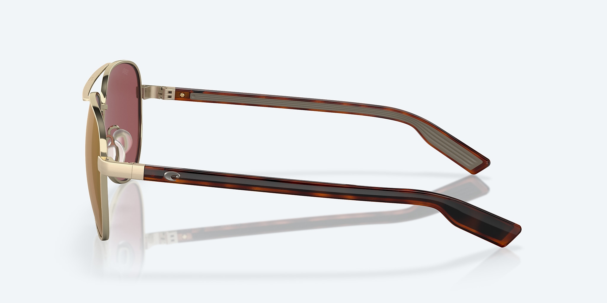 Sunglasses Costa Peli L (57-14) with Gold Mirror lens and Brushed Gold frame Image 3 of 7 Sunglasses Costa Peli L (57-14) with Gold Mirror lens and Brushed Gold frame Image 3 of 7