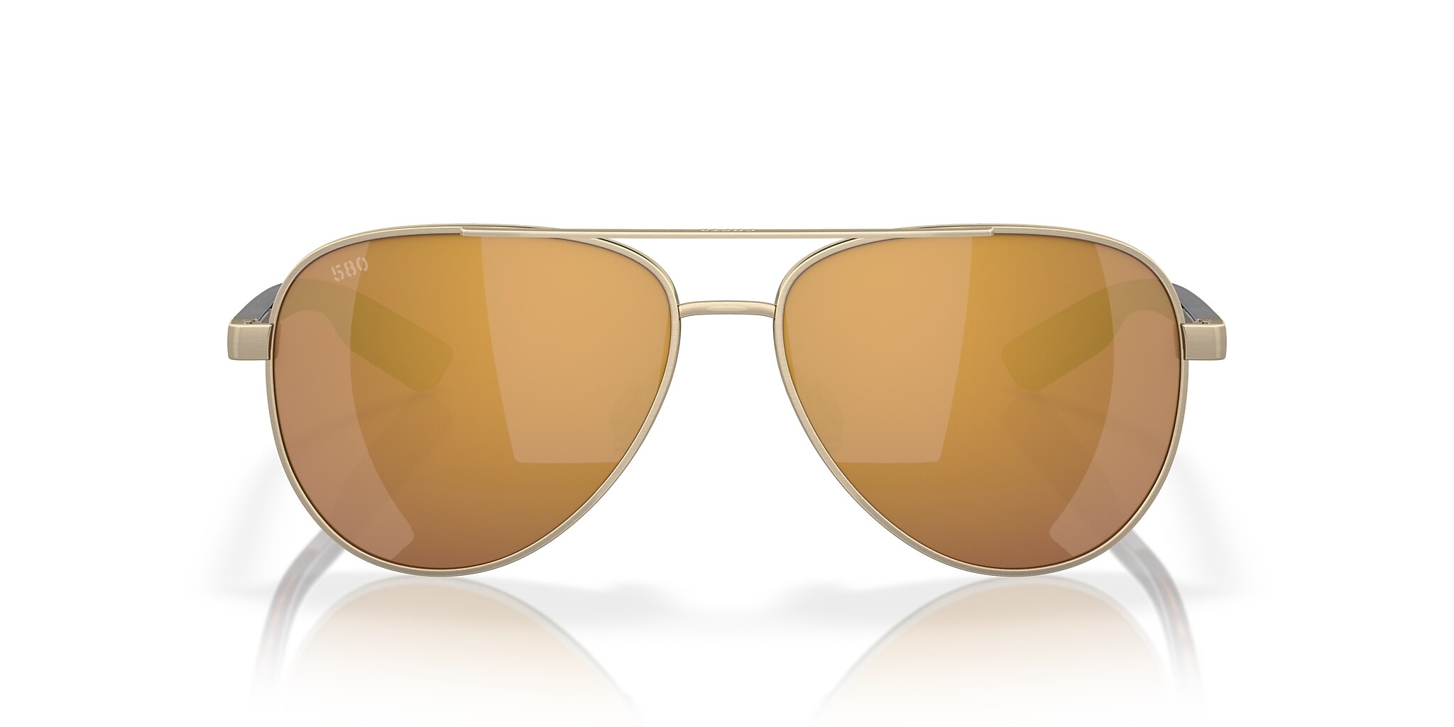 Costa Peli L (57-14) with Gold Mirror lenses and Brushed Gold