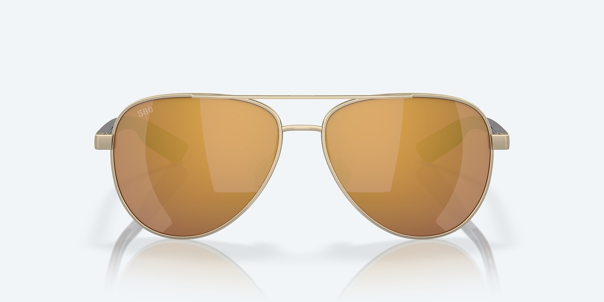 Sunglasses Costa Peli L (57-14) with Gold Mirror lens and Brushed Gold frame Image 2 of 7 Sunglasses Costa Peli L (57-14) with Gold Mirror lens and Brushed Gold frame Image 2 of 7