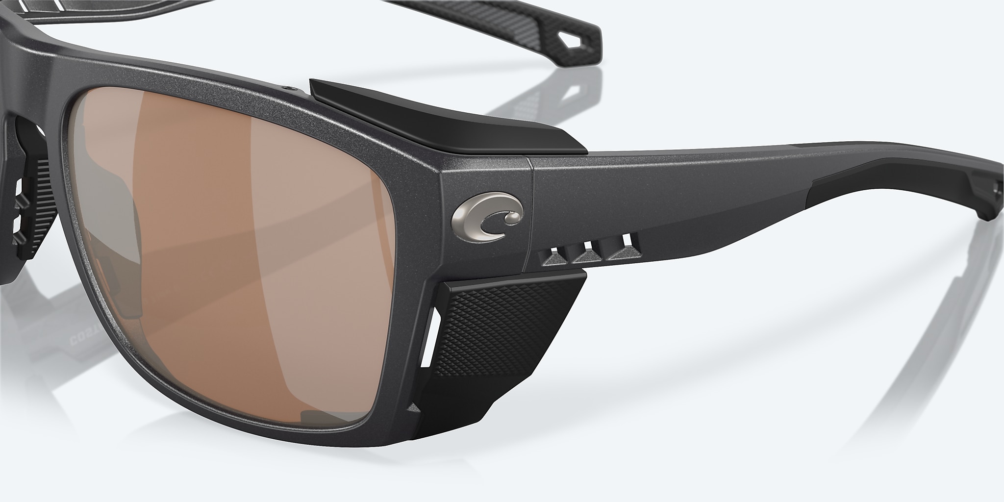 Sunglasses Costa King Tide 6 XL (58-17) with Copper Silver Mirror lens and Black Pearl frame Image 6 of 7 Sunglasses Costa King Tide 6 XL (58-17) with Copper Silver Mirror lens and Black Pearl frame Image 6 of 7