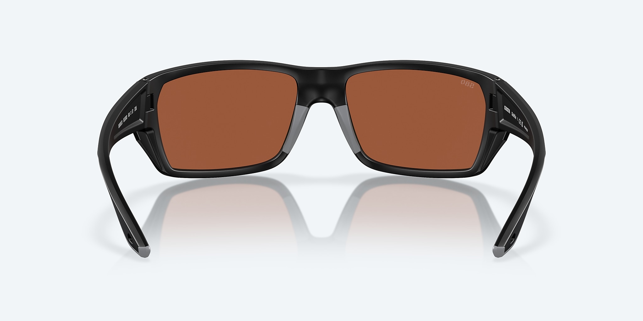 Sunglasses Costa Tailfin S (57-17) with Green Mirror lens and Matte Black frame Image 4 of 7 Sunglasses Costa Tailfin S (57-17) with Green Mirror lens and Matte Black frame Image 4 of 7