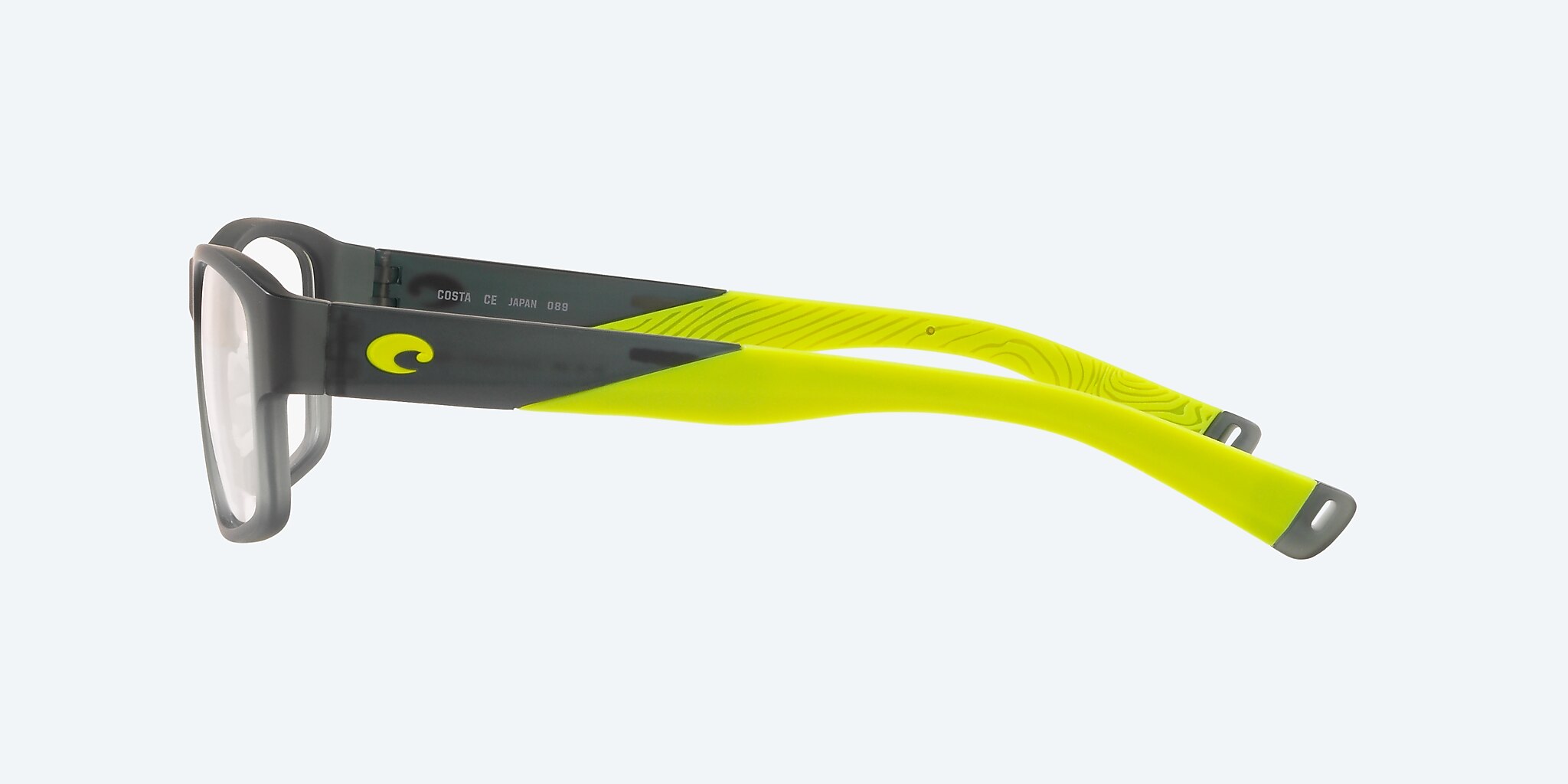 Eyeglasses Costa Ocean Ridge 301 L (54-16) with DEMO LENS lens and Matte Translucent Gray frame Image 3 of 4