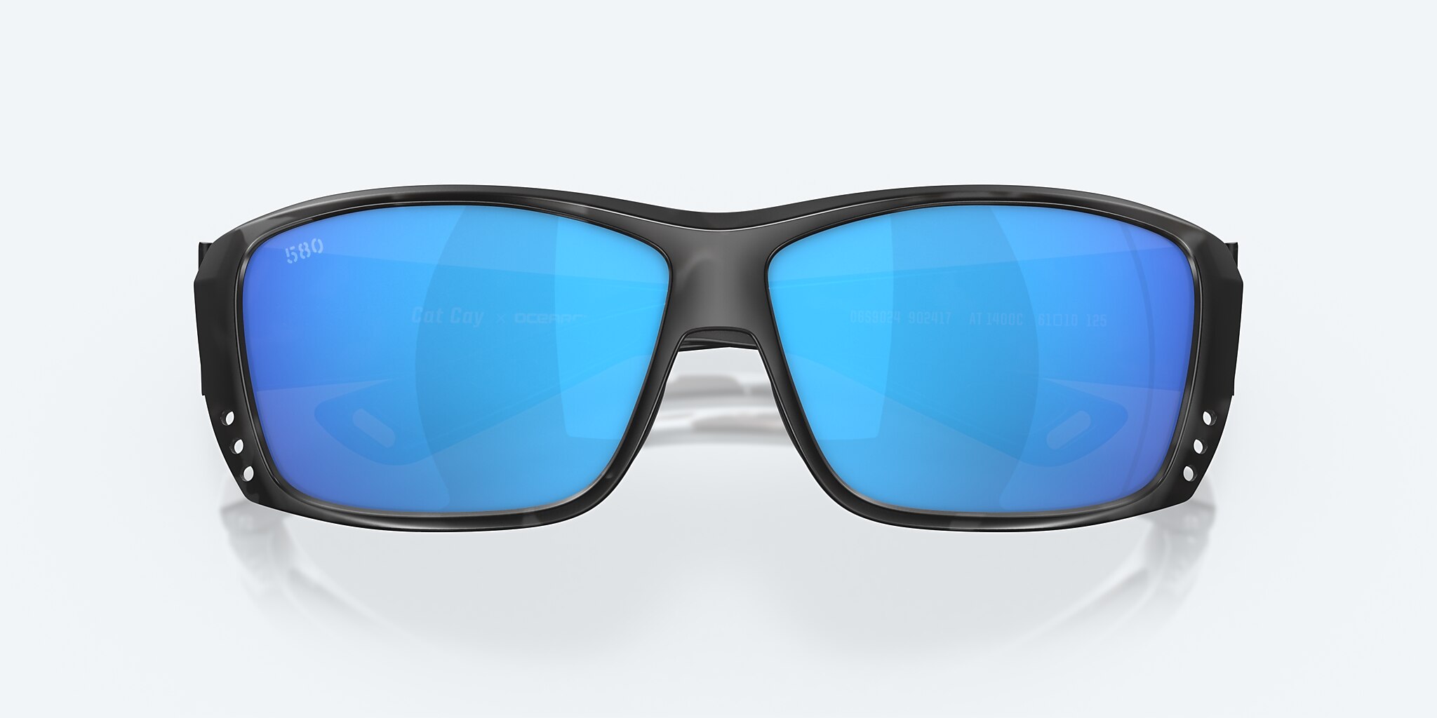 Sunglasses Costa Ocearch® Cat Cay M (61-10) with Blue Mirror lens and Tiger Shark Ocearch frame Image 5 of 7