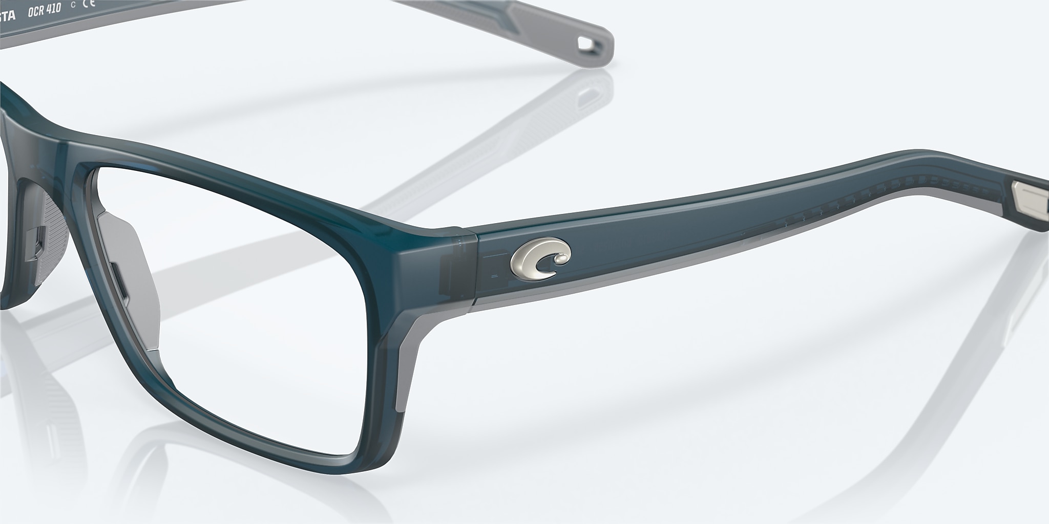Eyeglasses Costa Ocean Ridge 410 M (54-17) with DEMO LENS lens and Pacific Blue frame Image 6 of 7 Eyeglasses Costa Ocean Ridge 410 M (54-17) with DEMO LENS lens and Pacific Blue frame Image 6 of 7