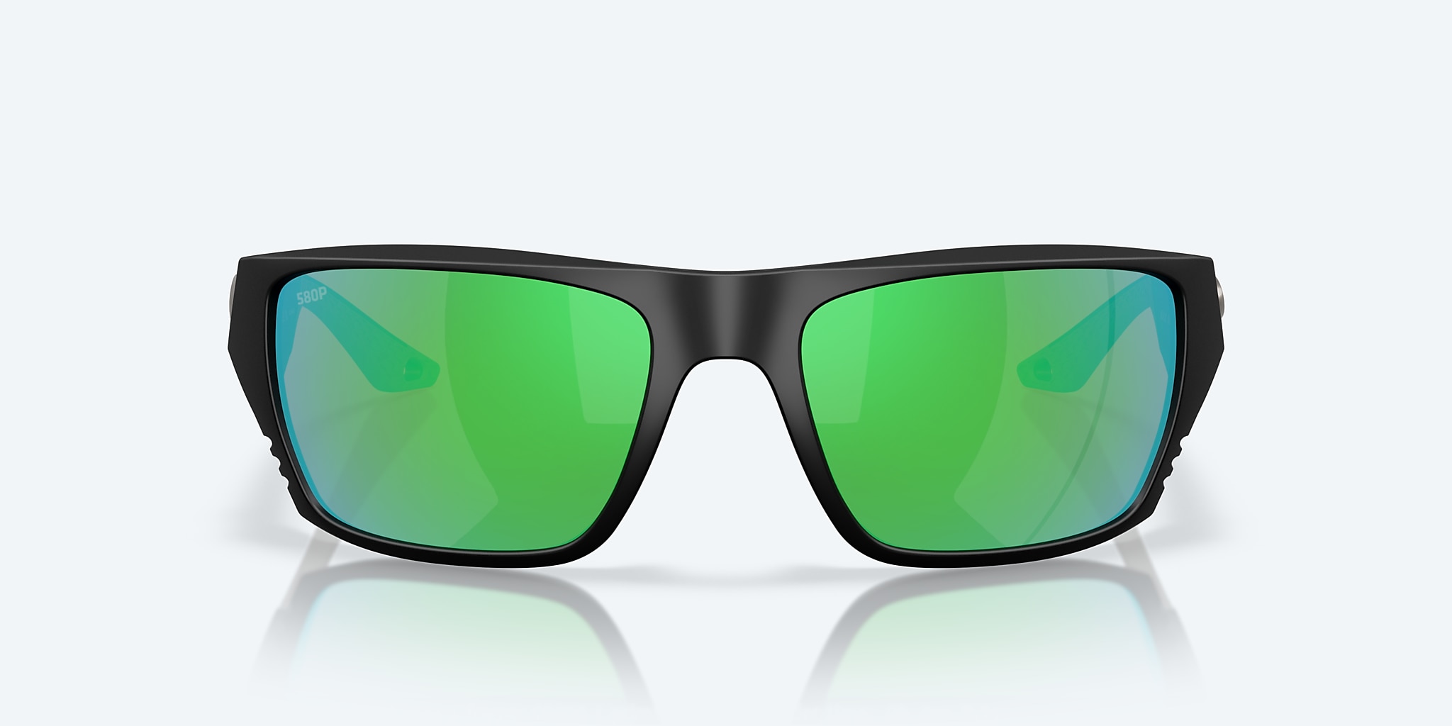 Sunglasses Costa Finlet L (59-19) with Green Mirror lens and Matte Black frame Image 2 of 7 Sunglasses Costa Finlet L (59-19) with Green Mirror lens and Matte Black frame Image 2 of 7