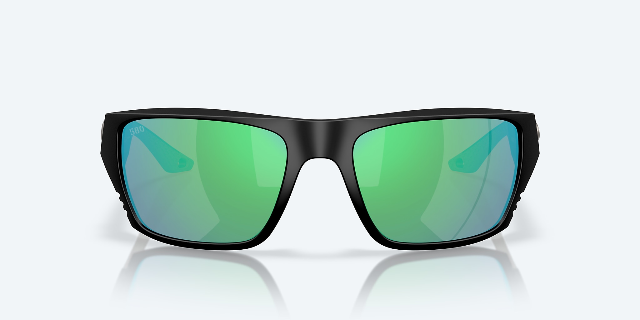 Sunglasses Costa Finlet L (59-19) with Green Mirror lens and Matte Black frame Image 2 of 7 Sunglasses Costa Finlet L (59-19) with Green Mirror lens and Matte Black frame Image 2 of 7
