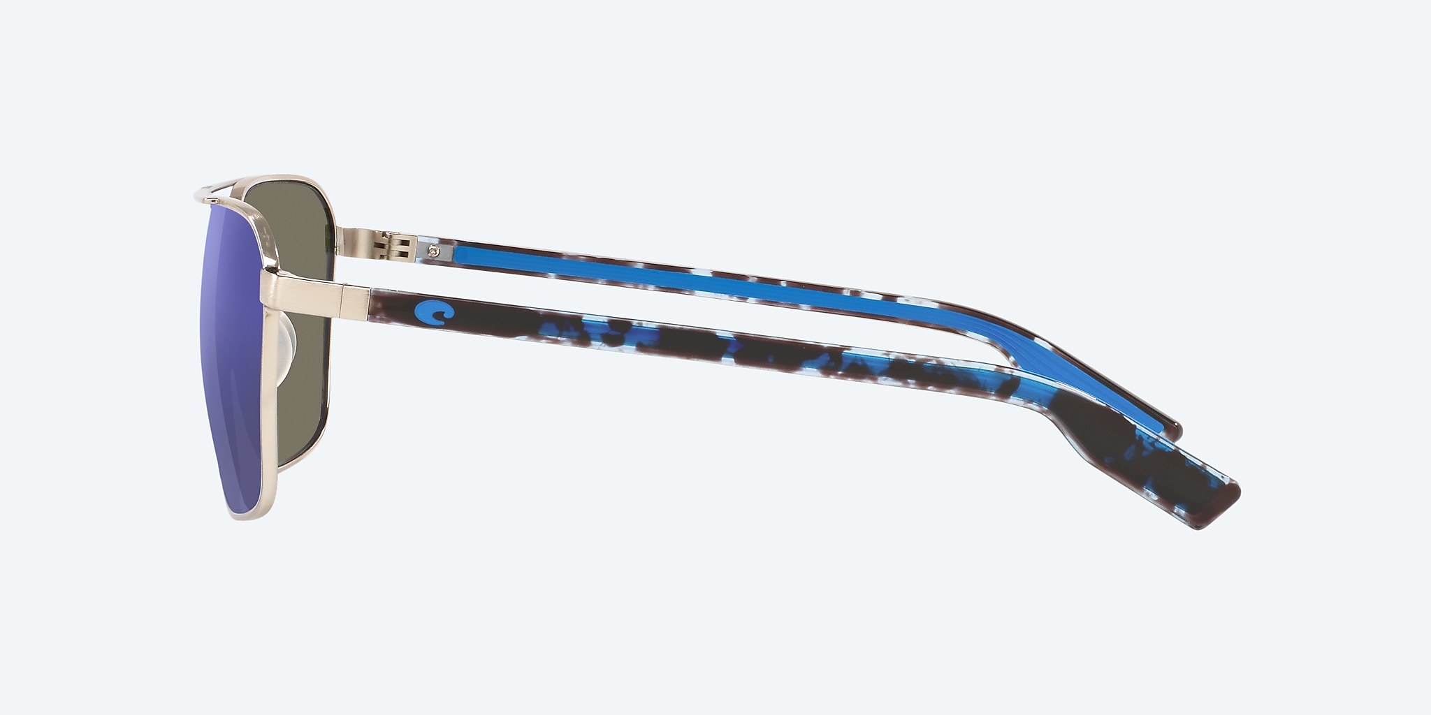 Sunglasses Costa Wader XL (58-16) with Blue Mirror lens and Brushed Silver frame Image 3 of 4 Sunglasses Costa Wader XL (58-16) with Blue Mirror lens and Brushed Silver frame Image 3 of 4