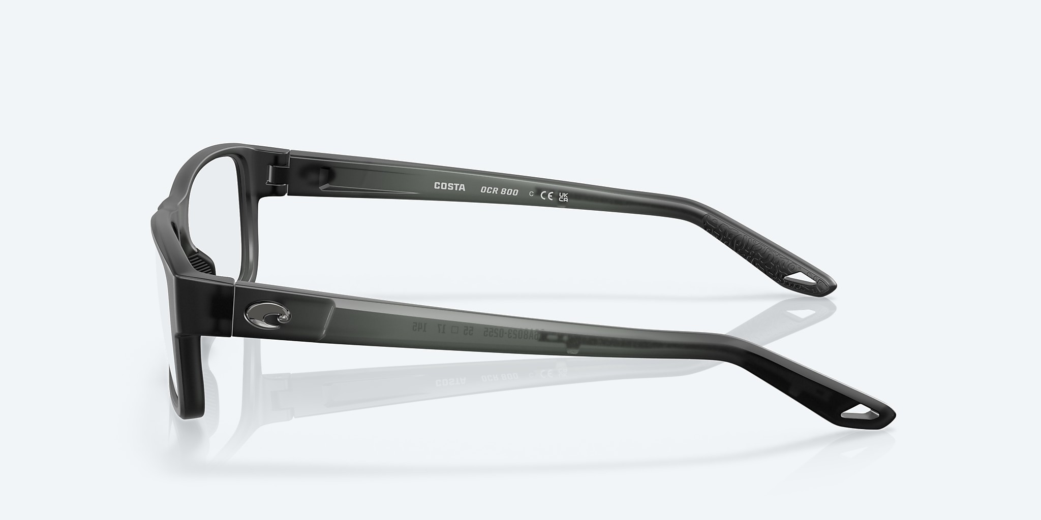 Eyeglasses Costa Ocean Ridge 800 M (53-17) with Demo Lens lens and Matte Smoke Crystal frame Image 3 of 7 Eyeglasses Costa Ocean Ridge 800 M (53-17) with Demo Lens lens and Matte Smoke Crystal frame Image 3 of 7