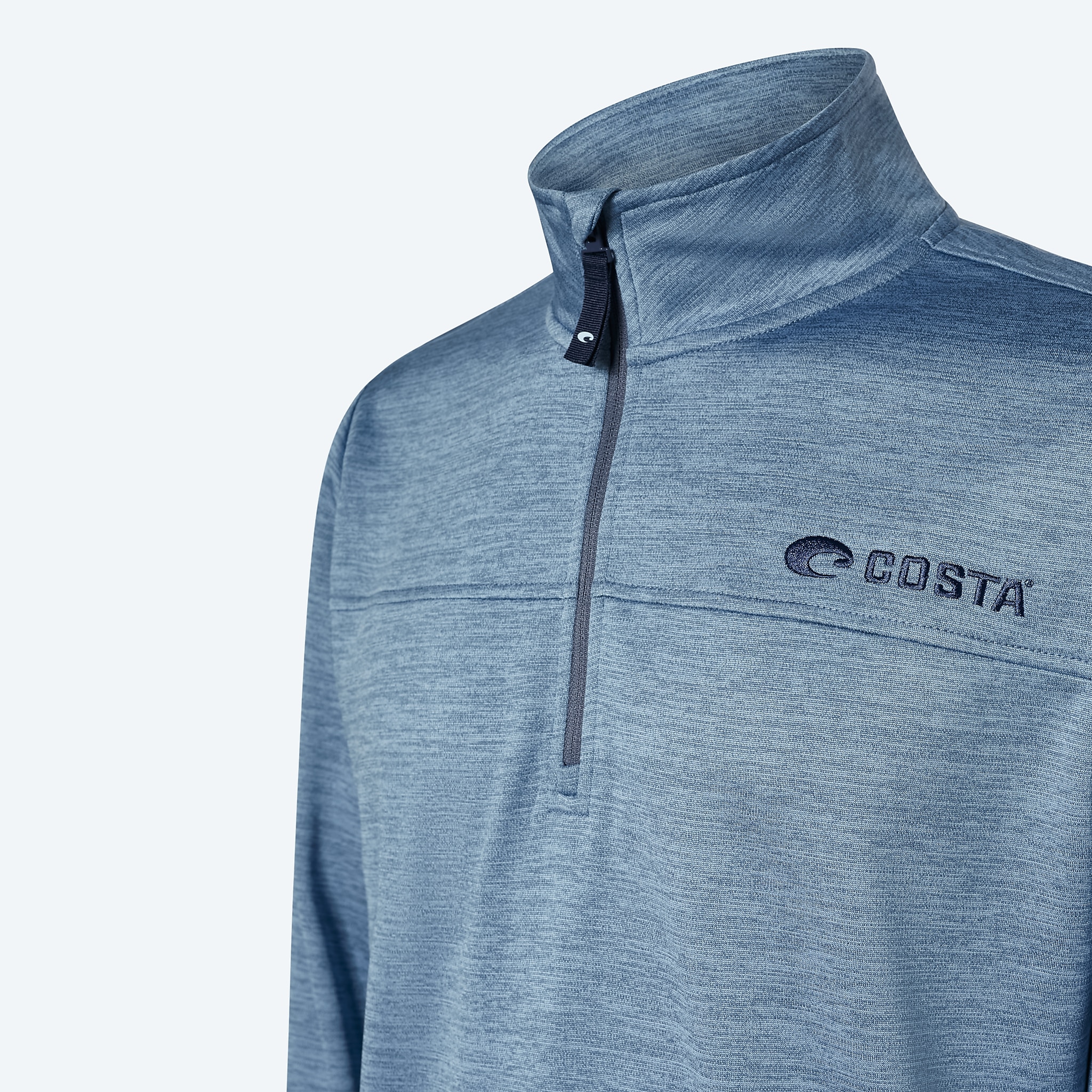 Apparel Heather Heron Blue Costa Harbor Quarter Zip Image 5 of 5 Apparel Heather Heron Blue Costa Harbor Quarter Zip Image 5 of 5