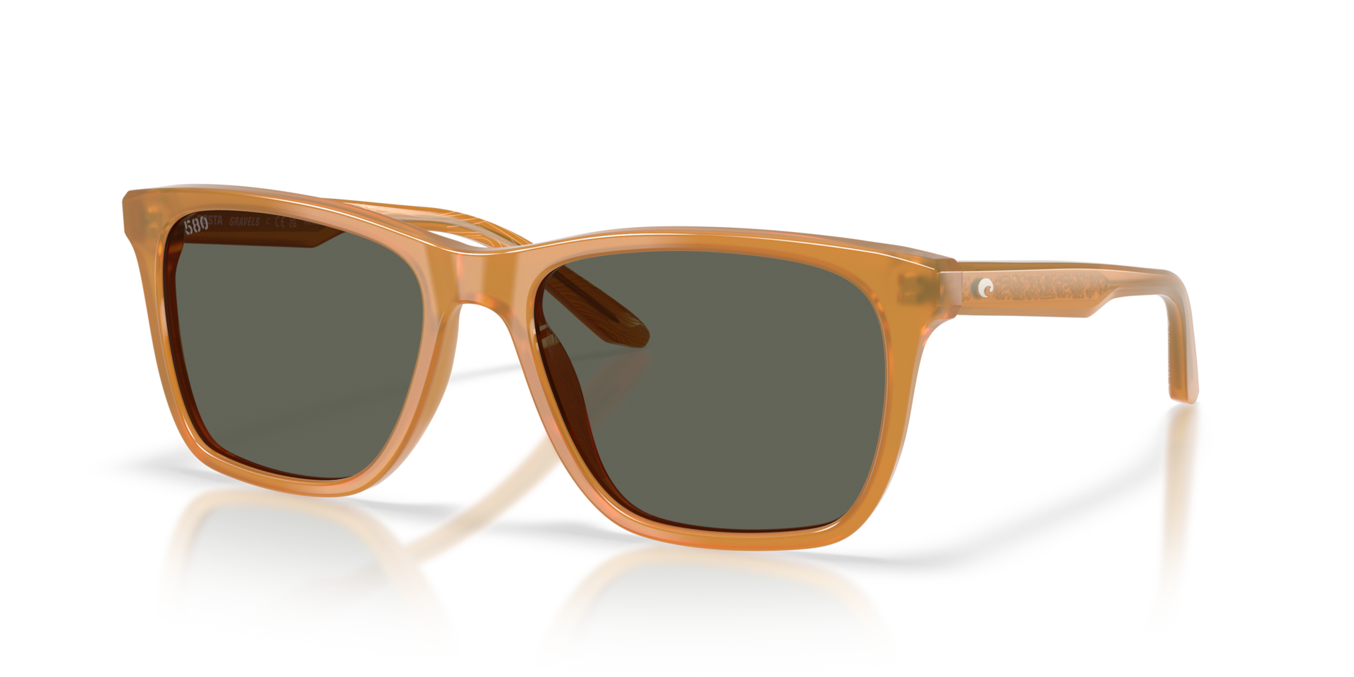 Costa Del Mar Gravels 580G Glass Polarized Sunglasses - Sun Ray/Gray - Large
